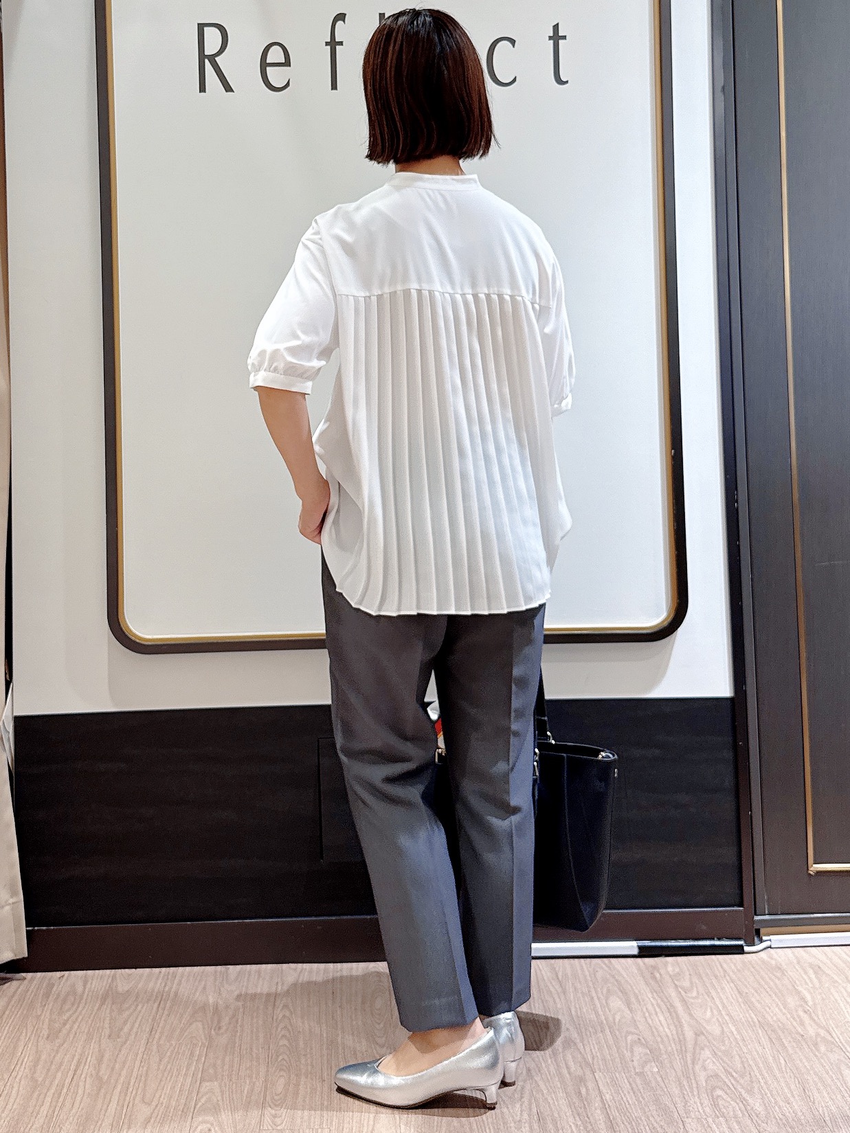 nekoさんの「Reflect｜【手洗い可】異素材ドッキングブラウス」を使ったコーディネート