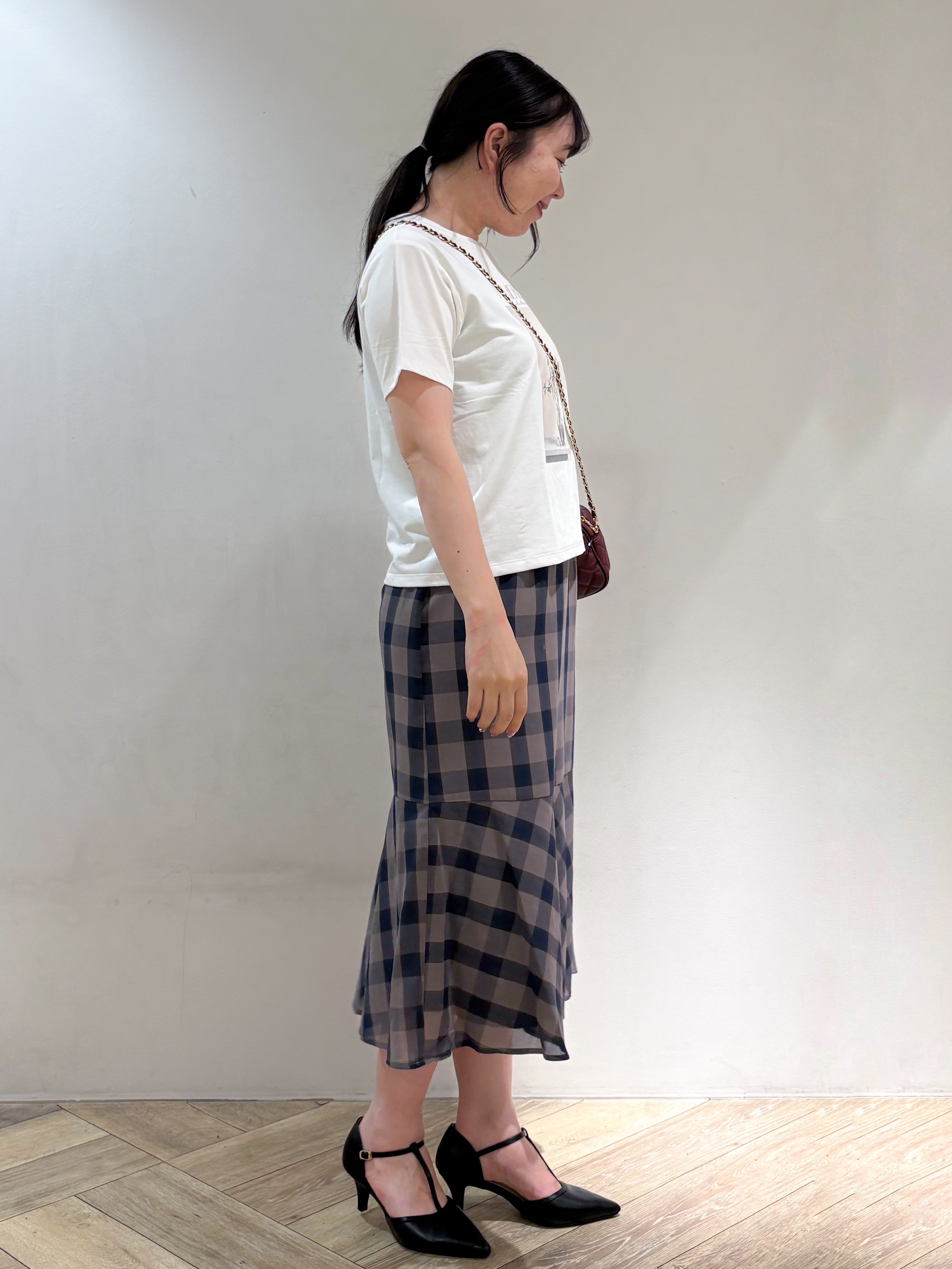 sayaさんの「index｜【UV】フラワープリントTシャツ≪洗濯機OK／接触冷感≫」を使ったコーディネート