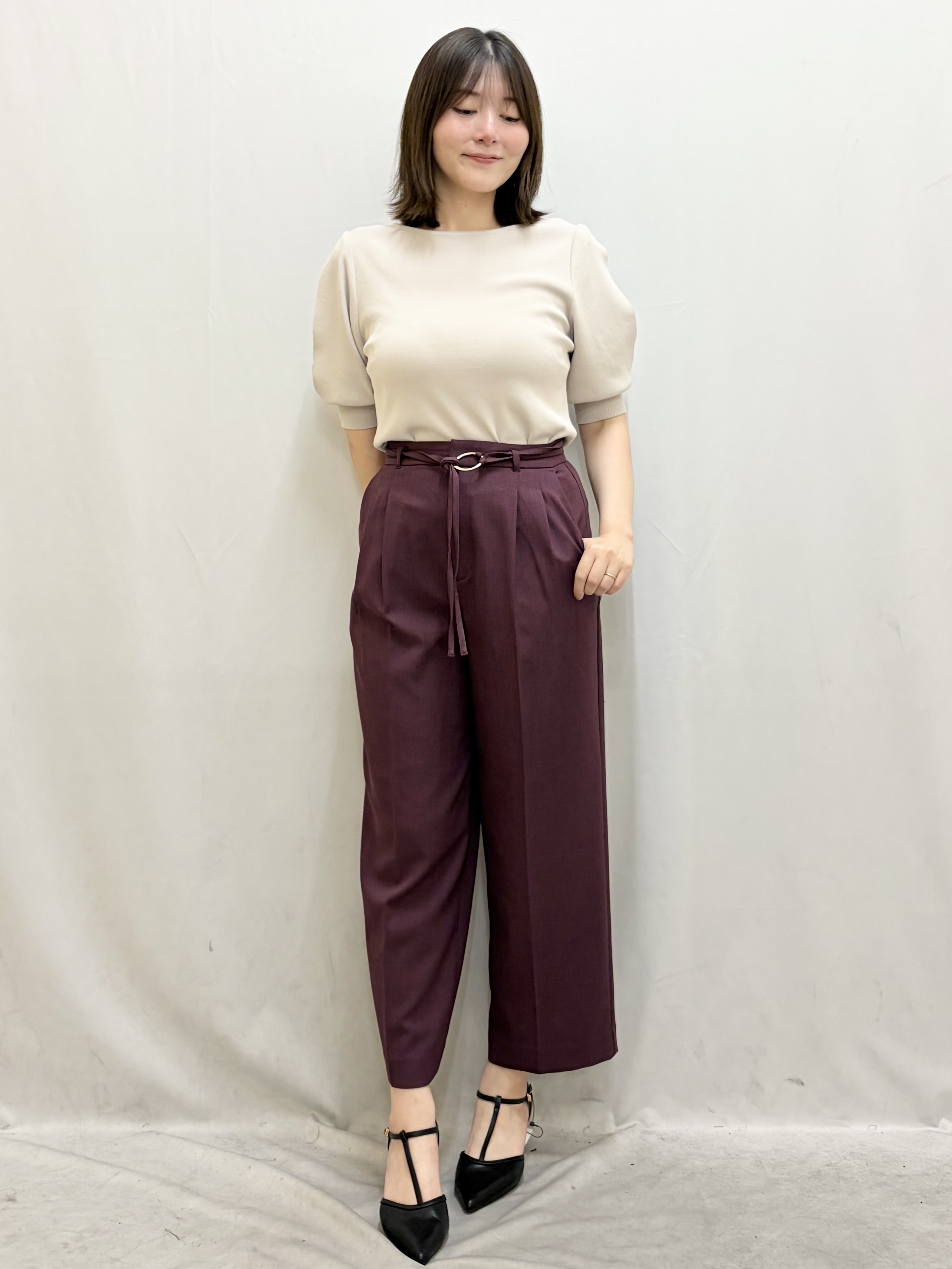 kasumiさんの「index｜【接触冷感】クールタッチラップスリーブニット《UVケア／洗濯機OK／XS～3L／9col》」を使ったコーディネート