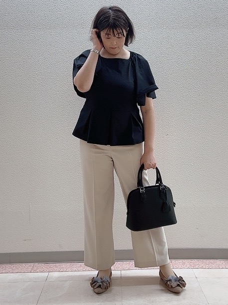 chinatsuさんの「Reflect｜【手洗い可】センタープレスワイドパンツ」を使ったコーディネート