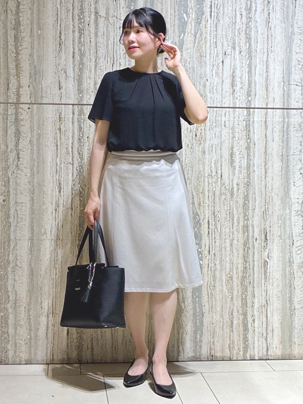  beni_gingerさんの「Reflect｜【S-4Lサイズ/UVカット／接触冷感】シフォンジャージブラウス」を使ったコーディネート