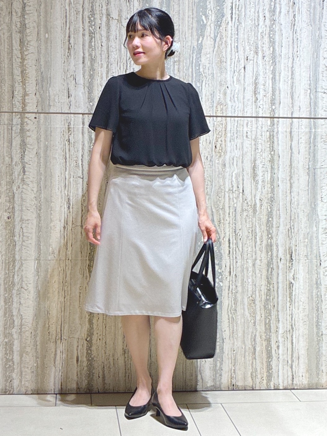  beni_gingerさんの「Reflect｜【S-4Lサイズ/UVカット／接触冷感】シフォンジャージブラウス」を使ったコーディネート