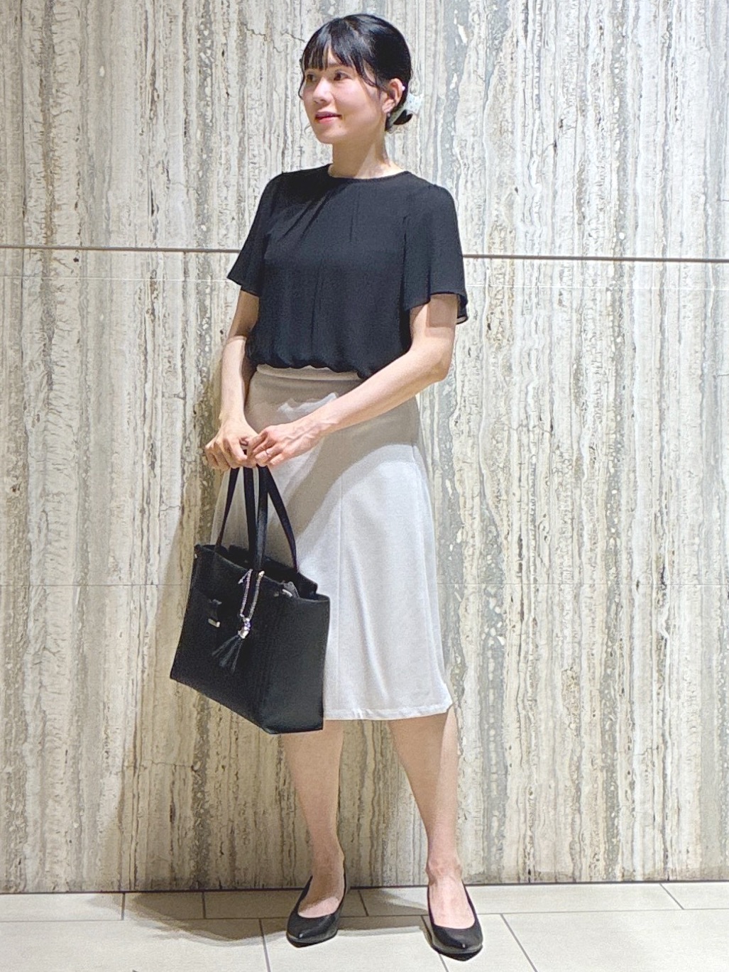  beni_gingerさんの「Reflect｜【S-4Lサイズ/UVカット／接触冷感】シフォンジャージブラウス」を使ったコーディネート