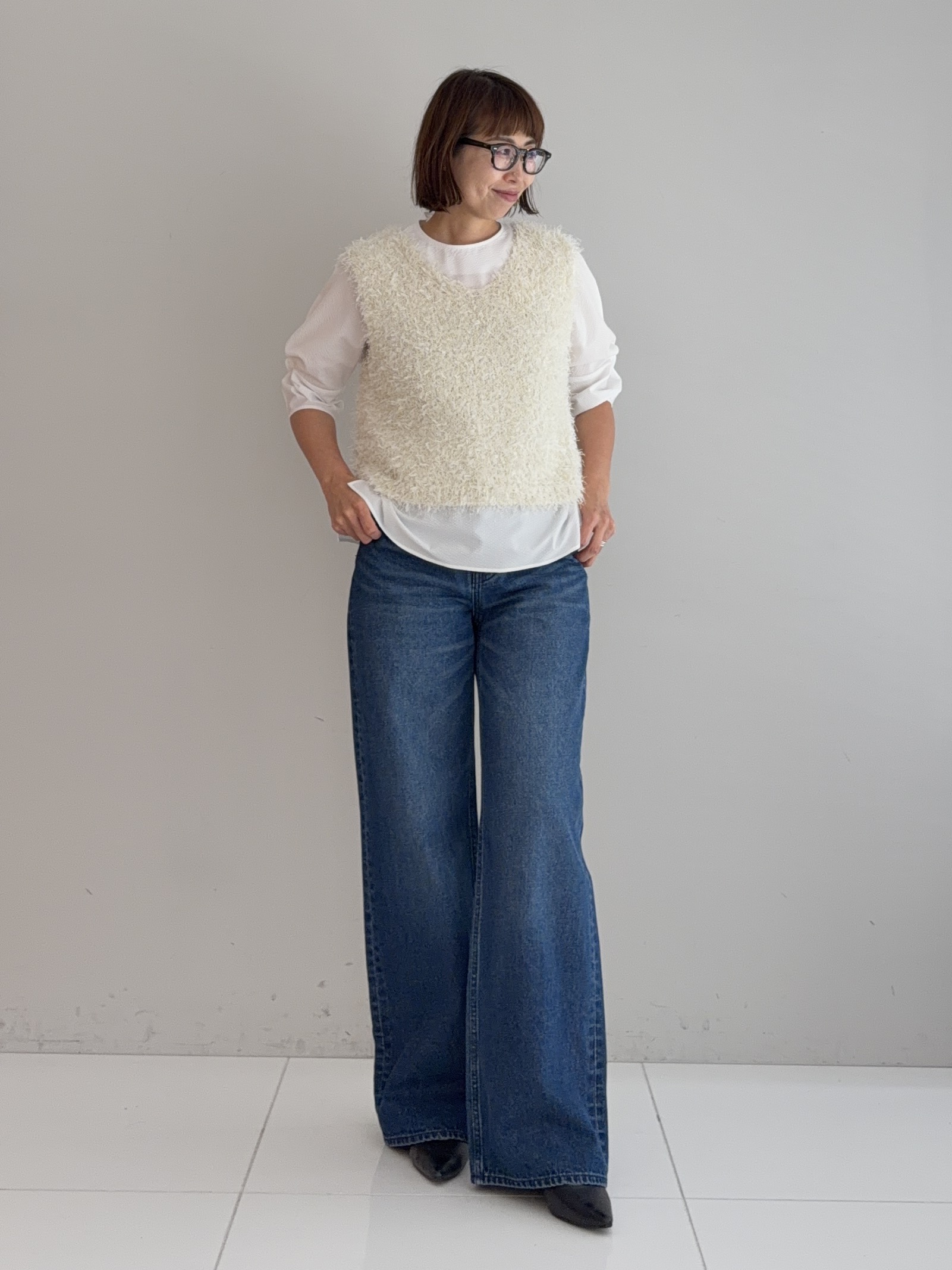 murayamaさんの「INDIVI｜【撥水／UVケア】ねじり袖サッカートップス」を使ったコーディネート
