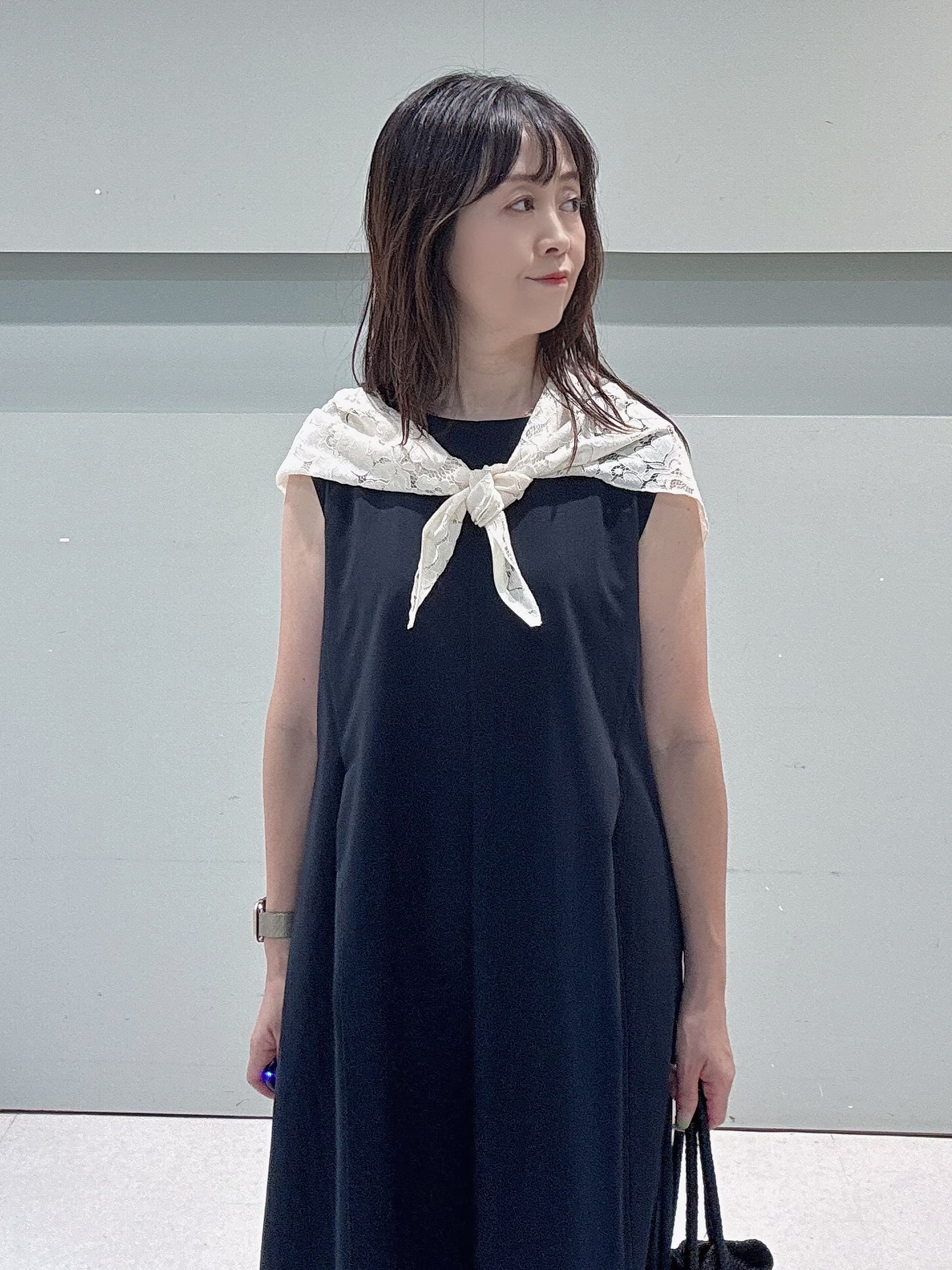 makiさんの「UNTITLED｜【接触冷感/UVカット/吸水速乾】Aラインロングワンピース」を使ったコーディネート