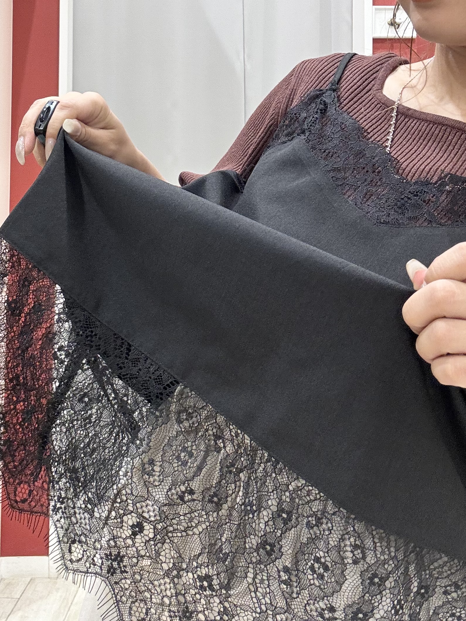 shioさんの「SHOO･LA･RUE｜【毛玉になりにくい/洗濯機可/S-LL】大人上品な 5分袖スクエアトップス」を使ったコーディネート