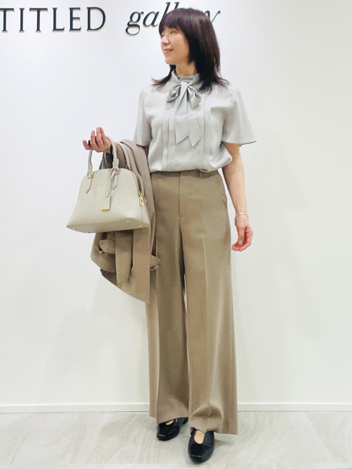めいさんの「UNTITLED｜【新色追加/セットアップ可】エアリー ダブルブレストジャケット」を使ったコーディネート