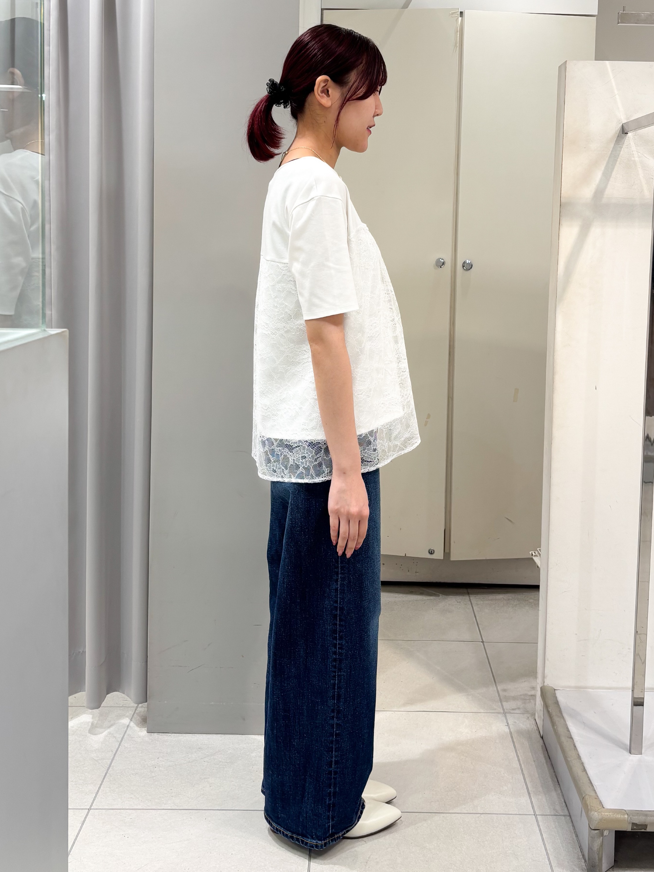 yuiさんの「Reflect｜【UVカット／接触冷感／手洗い可】ラッセルレースプルオーバー」を使ったコーディネート