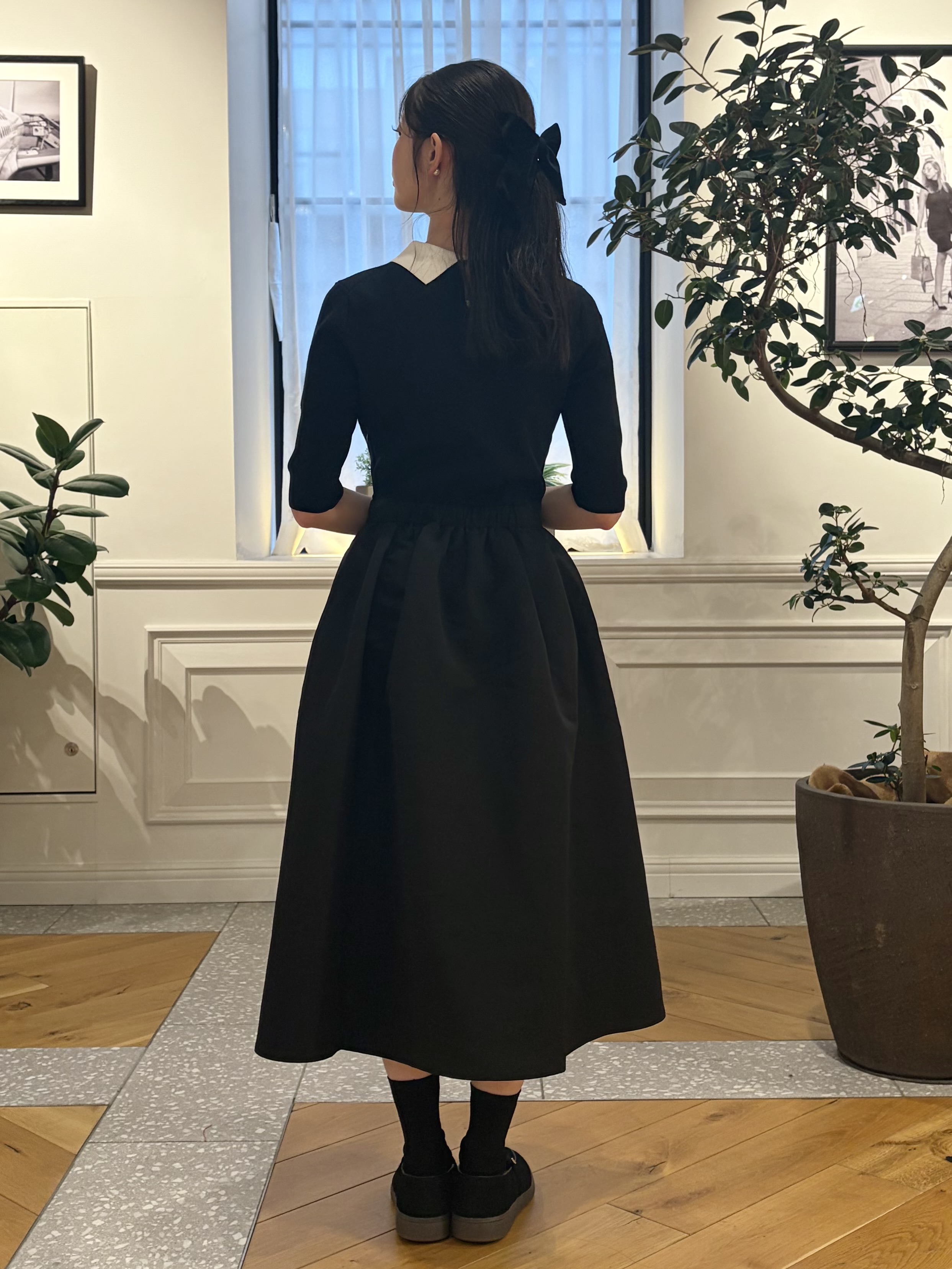 pupiさんの「DRESSTERIOR｜バイカラーニットコンビワンピース」を使ったコーディネート