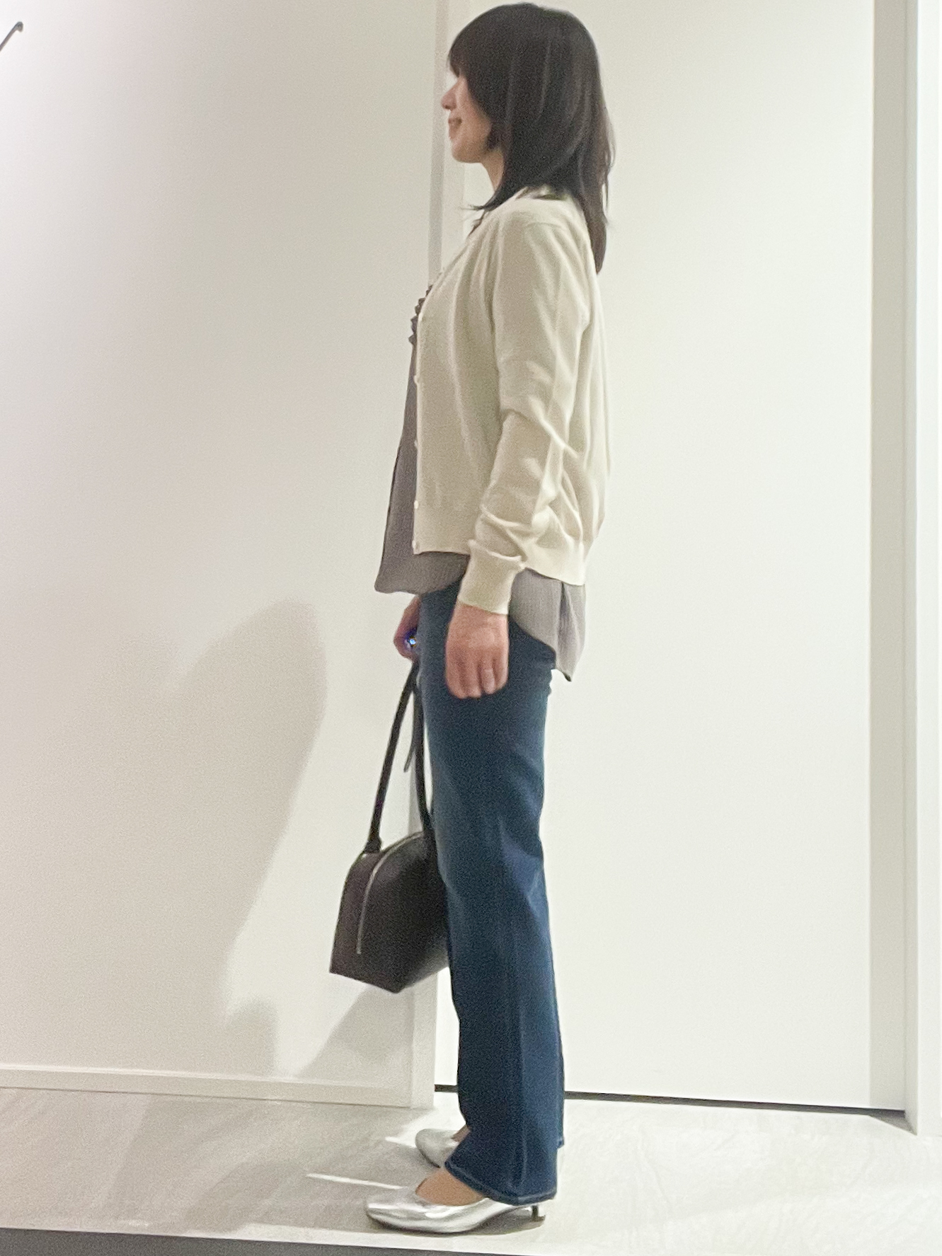 めいさんの「UNTITLED｜【9色展開/アンサンブル可】コットンクルーネックカーディガン」を使ったコーディネート