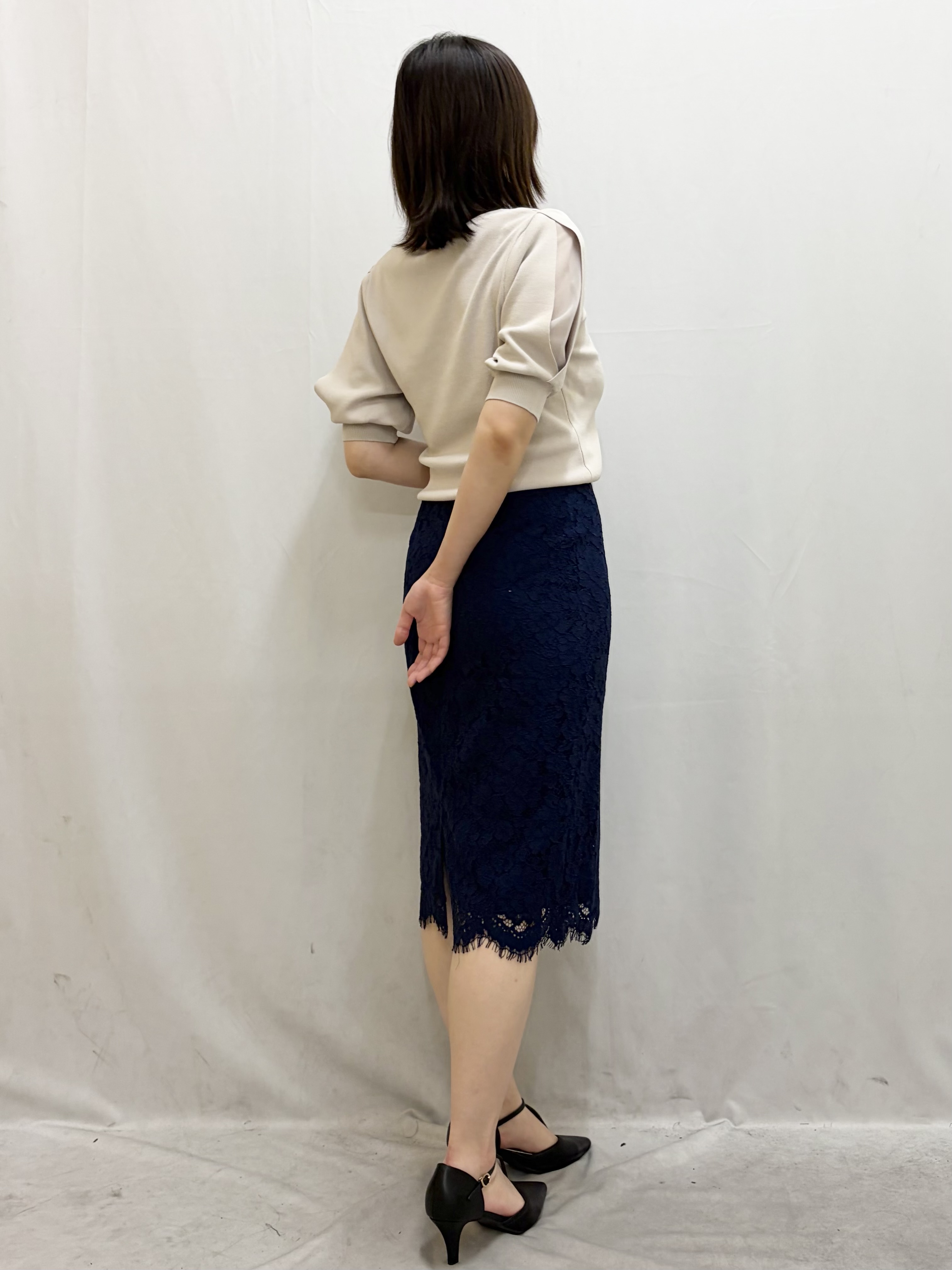 kasumiさんの「index｜【接触冷感】クールタッチラップスリーブニット《UVケア／洗濯機OK／XS～3L／9col》」を使ったコーディネート