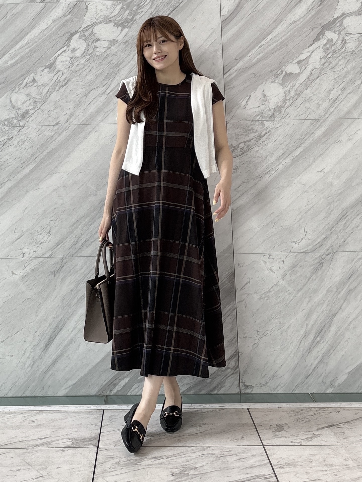 sayaさんの「grove｜高評価！【接触冷感／UVカットetc】ベーシックショートカーディガン」を使ったコーディネート