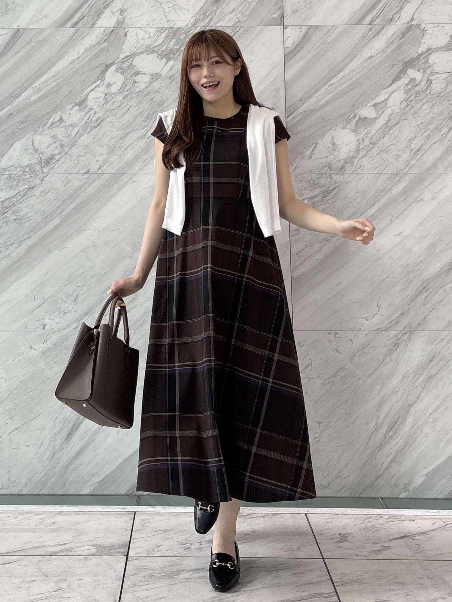 sayaさんの「grove｜高評価！【接触冷感／UVカットetc】ベーシックショートカーディガン」を使ったコーディネート