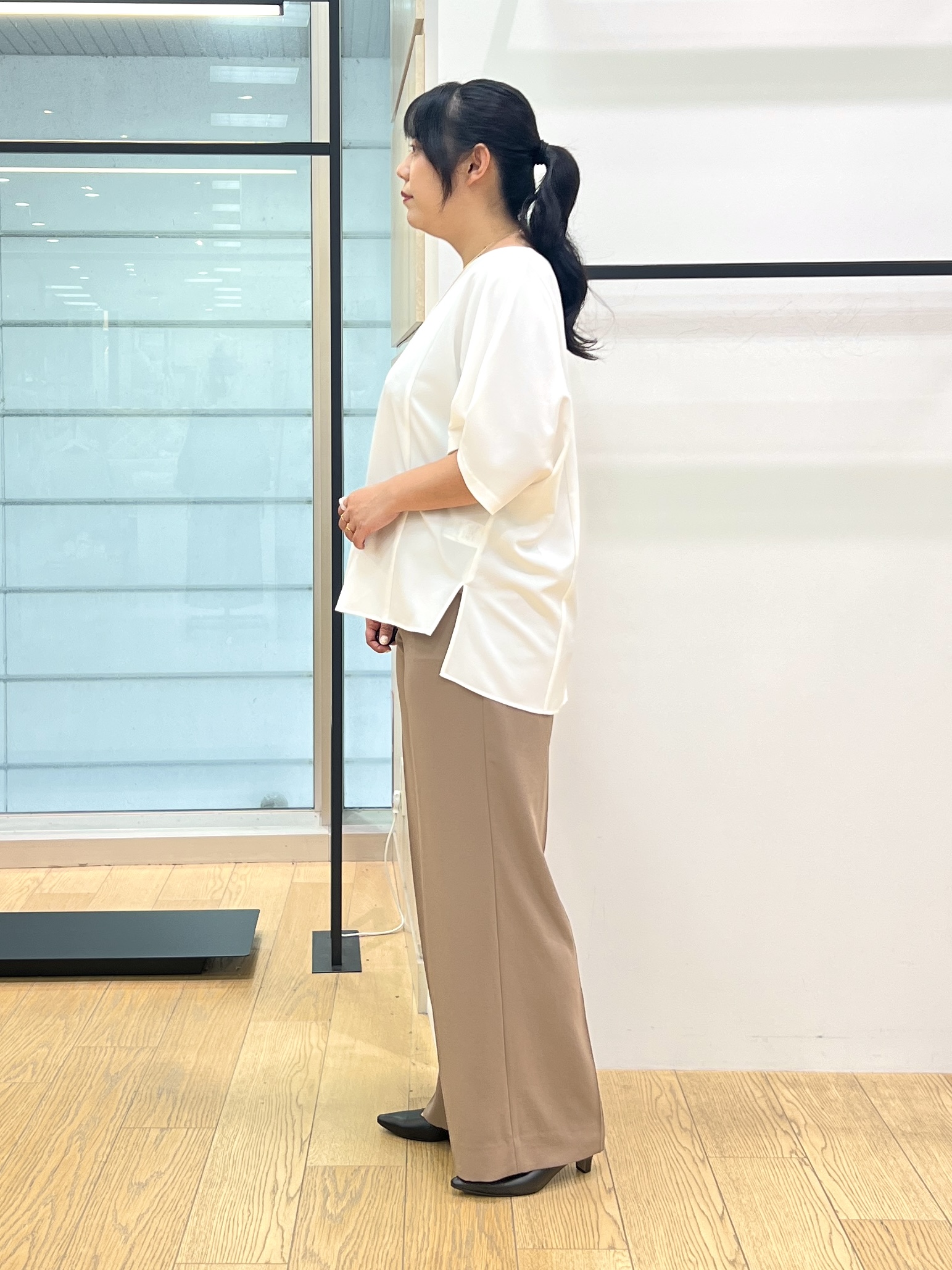 shimaさんの「INDIVI｜【新作登場！着る日傘】 ダブルジャケット」を使ったコーディネート
