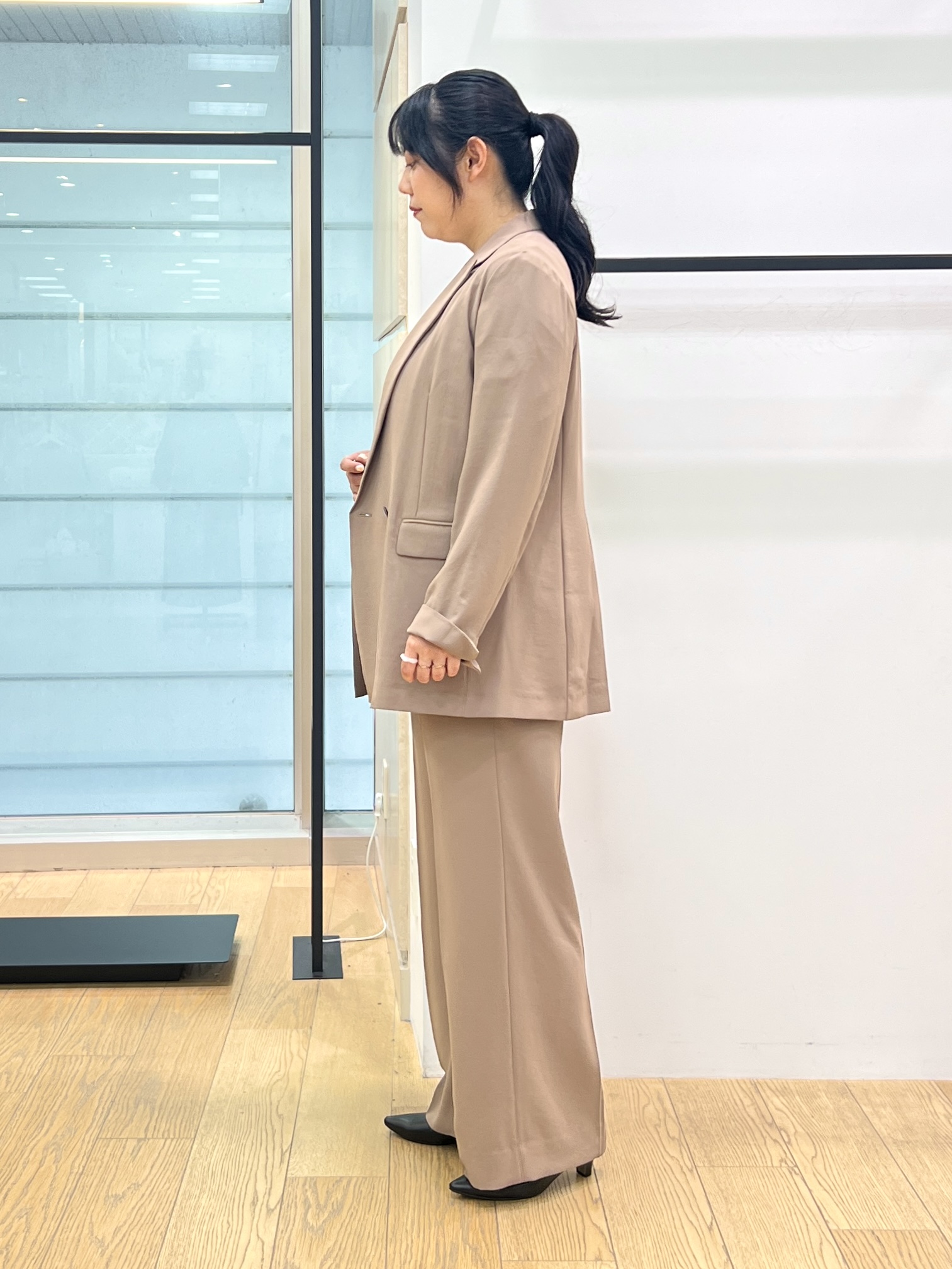 shimaさんの「INDIVI｜【新作登場！着る日傘】 ダブルジャケット」を使ったコーディネート
