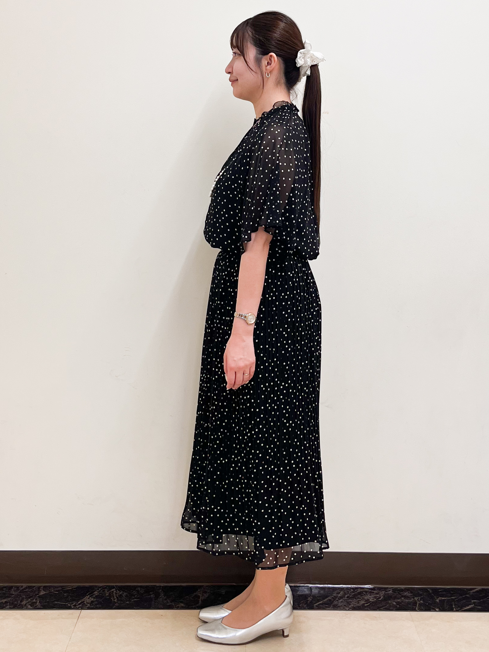 mikikoさんの「Reflect｜【セットアップ／手洗い可】ドット柄シアーブラウス」を使ったコーディネート