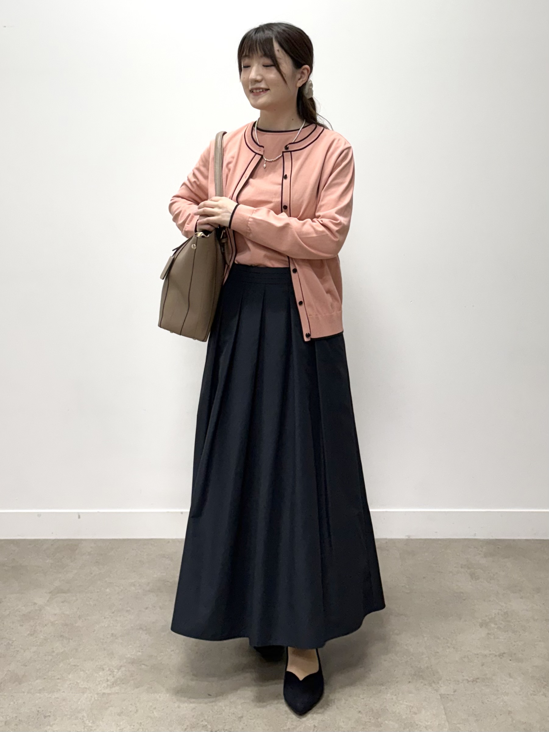 mikiさんの「Reflect｜【手洗い可】タックプリーツ フレアスカート」を使ったコーディネート