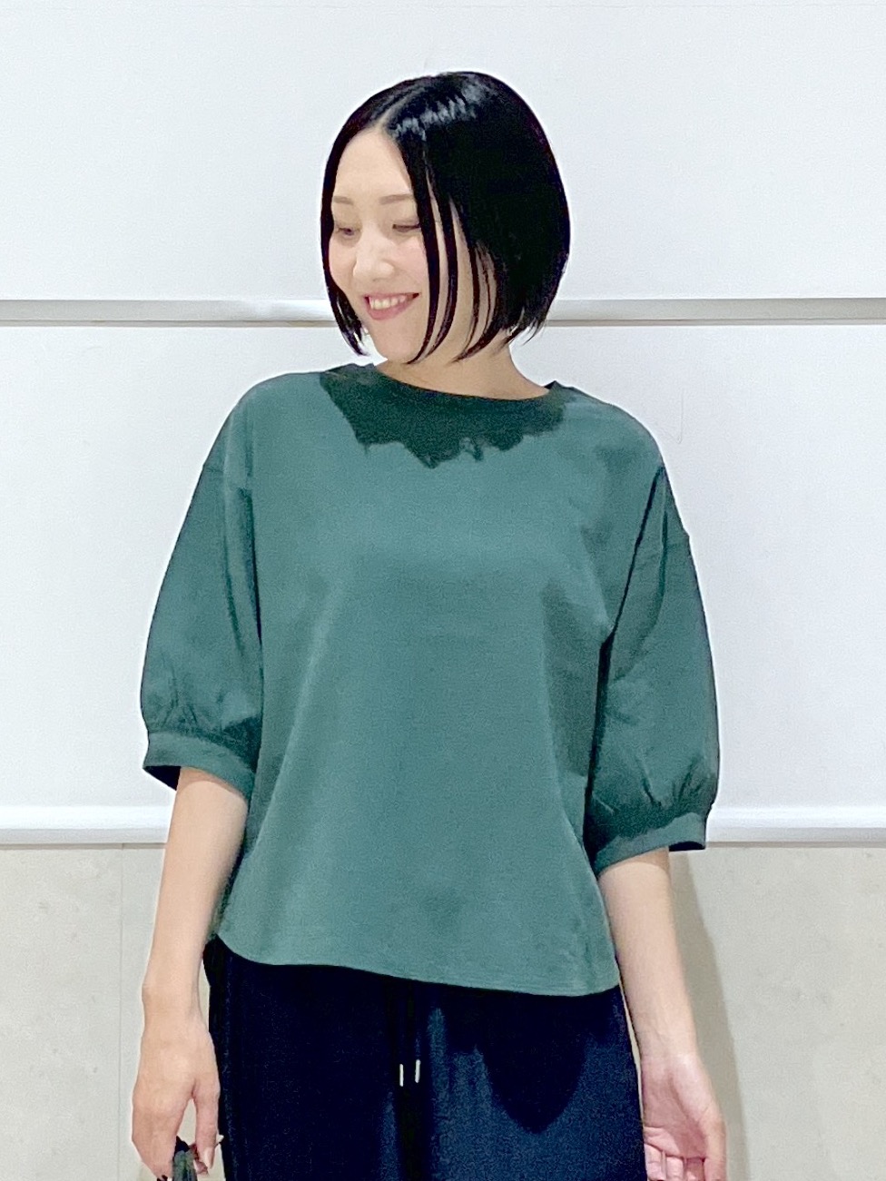 eriko さんの「Dessin｜バックヘンリーカットソー5分袖」を使ったコーディネート