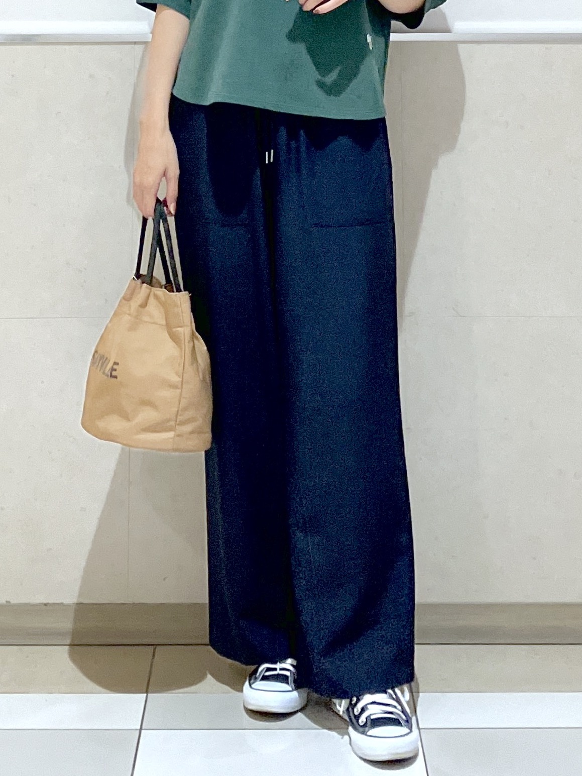 eriko さんの「Dessin｜バックヘンリーカットソー5分袖」を使ったコーディネート