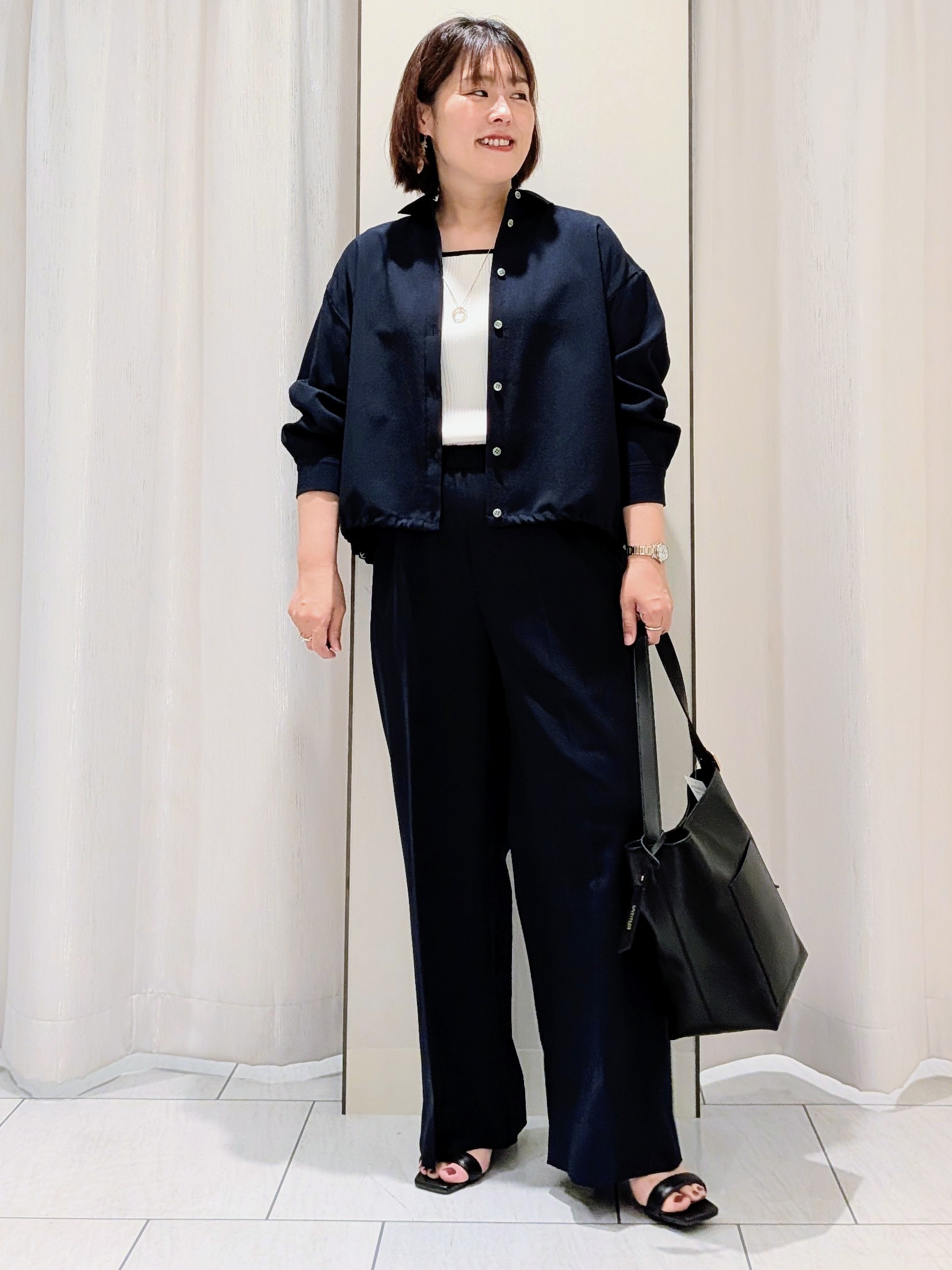 Onumaさんの「UNTITLED｜【セットアップ可/UVカット/接触冷感】エアリークールドロストシャツ」を使ったコーディネート