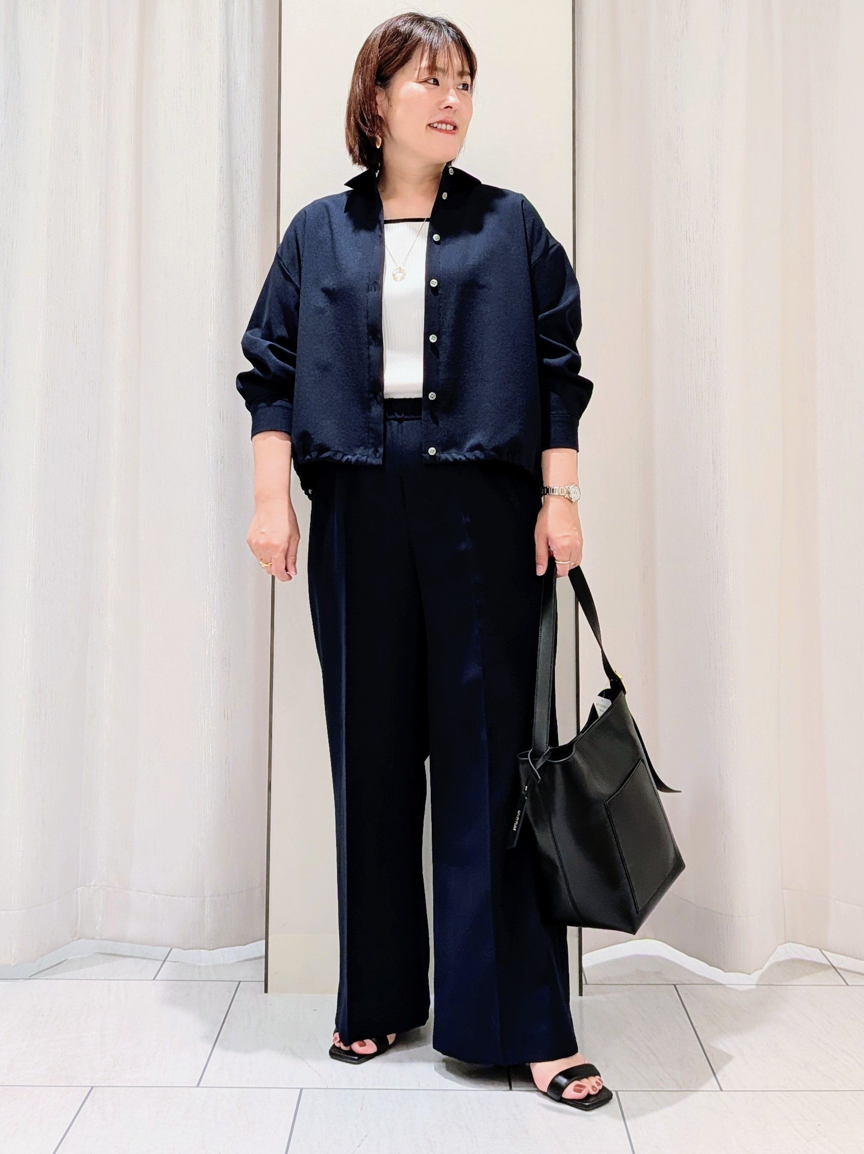 Onumaさんの「UNTITLED｜【セットアップ可/UVカット/接触冷感】エアリークールドロストシャツ」を使ったコーディネート