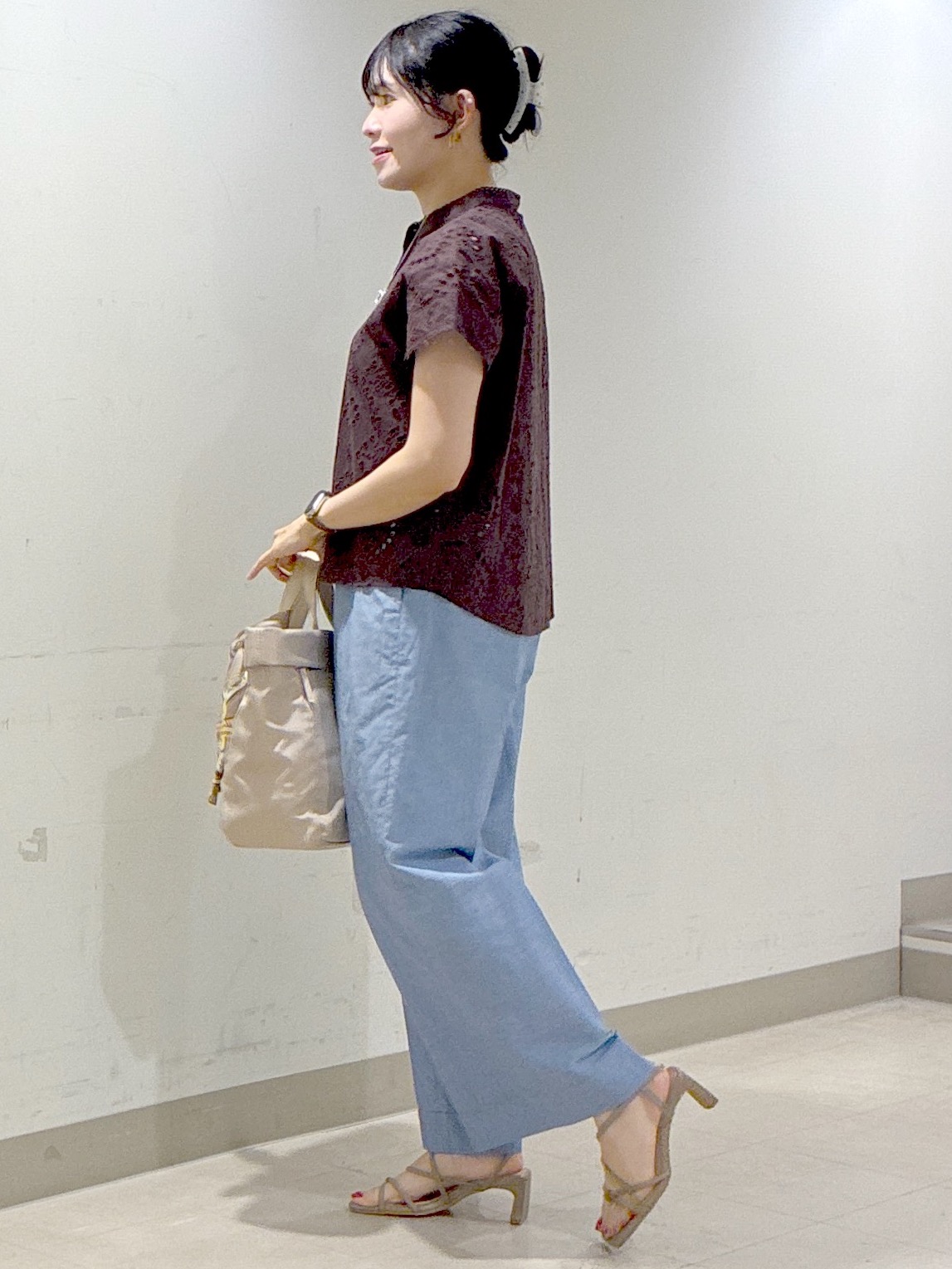  beni_gingerさんの「Reflect｜【通勤◎】カットワーク刺繍レース シャツブラウス」を使ったコーディネート