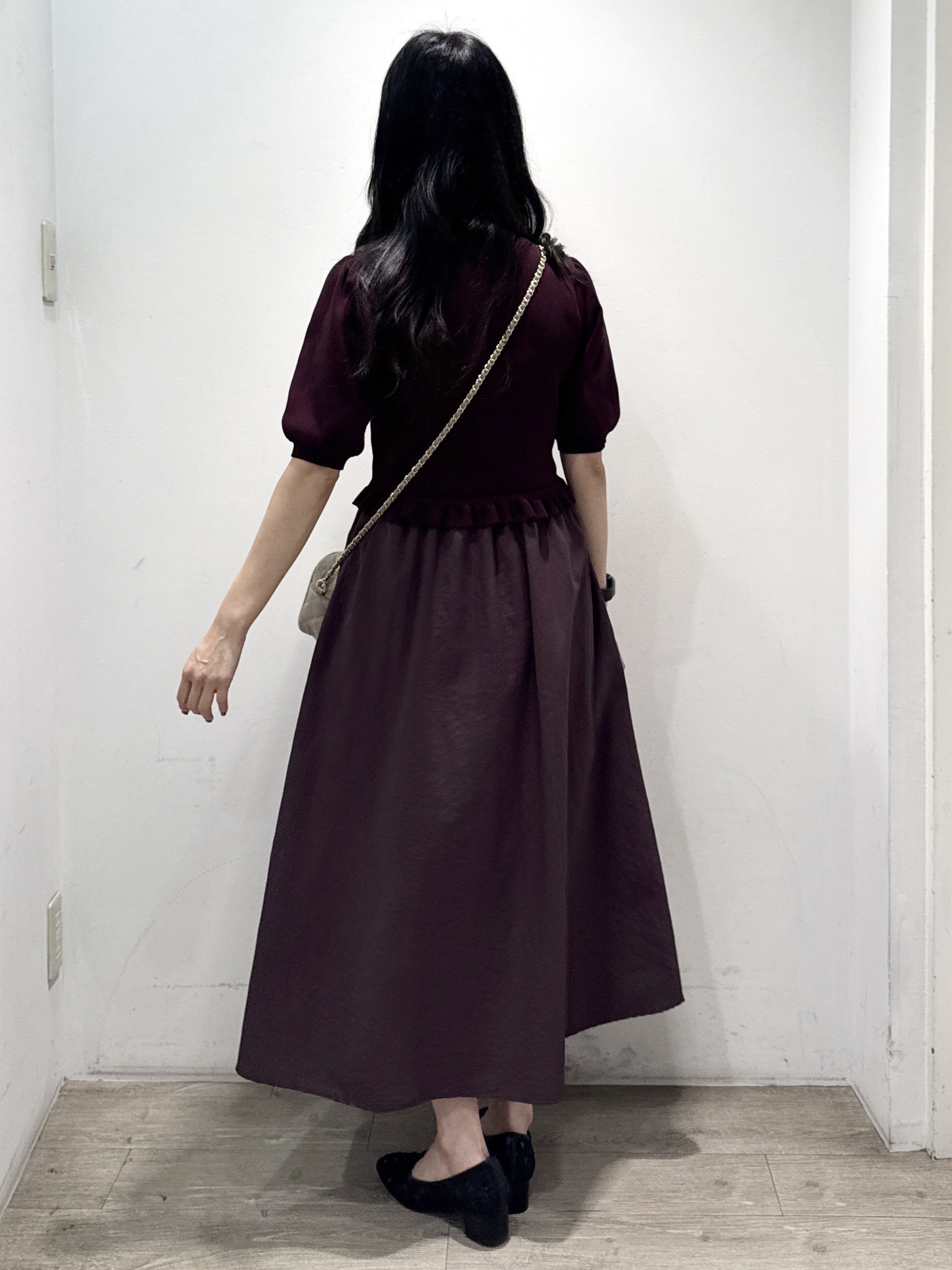 yuicciさんの「OPAQUE.CLIP｜【ほんのり甘い】フリルニット ドッキングワンピース【洗濯機可】」を使ったコーディネート