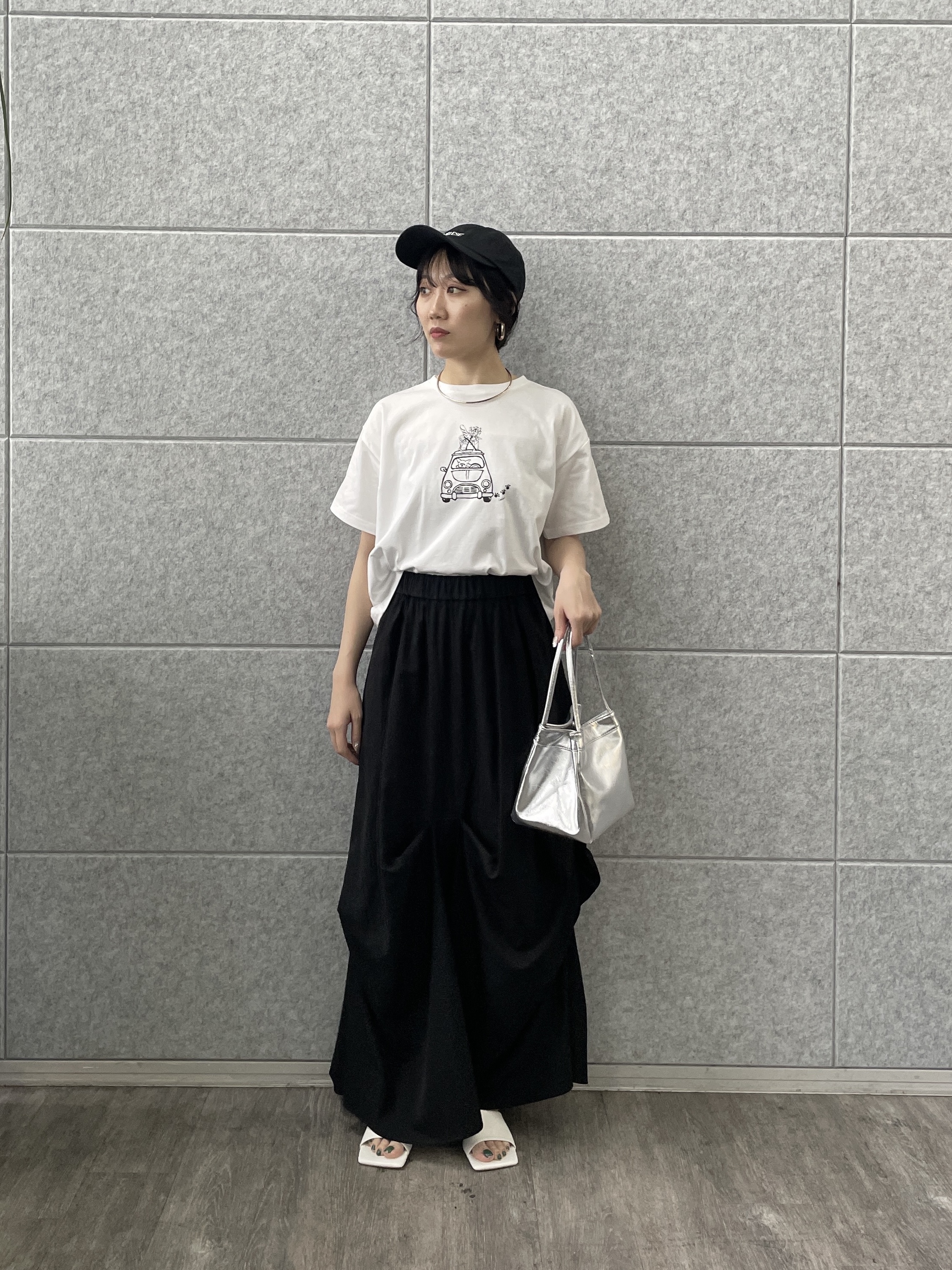 rinaさんの「INDIVI｜フレンチブルTシャツ」を使ったコーディネート