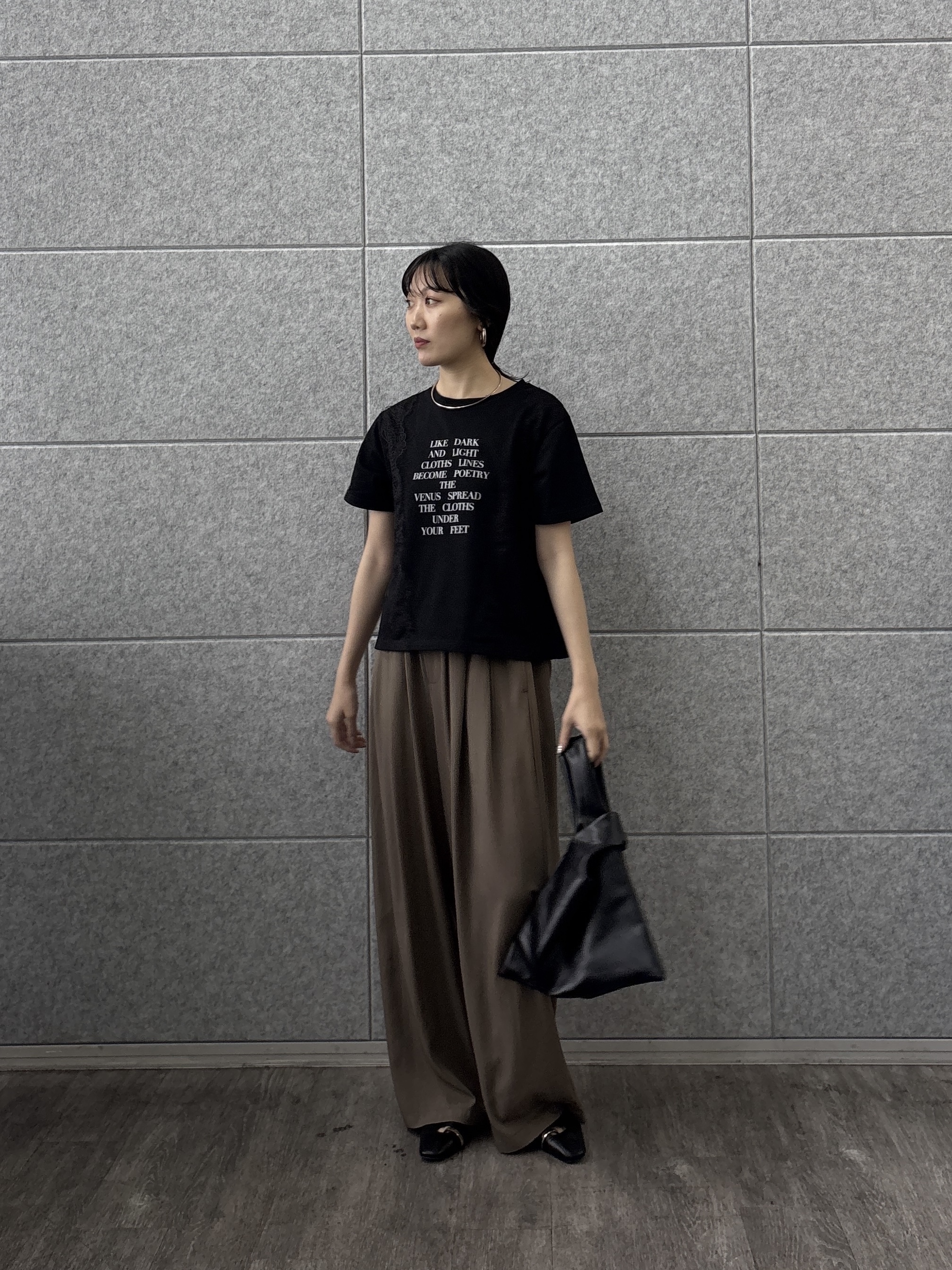 rinaさんの「INDIVI｜レースステッチドTシャツ」を使ったコーディネート