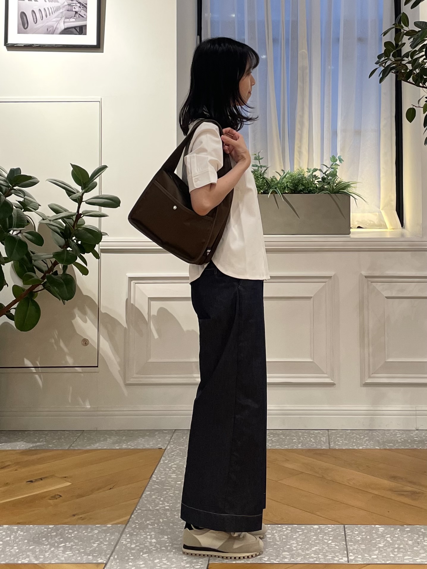 Lilyさんの「DRESSTERIOR｜【接触冷感／抗菌防臭／消臭】ICE CLEAR COTTON ハーフスリーブシャツ」を使ったコーディネート