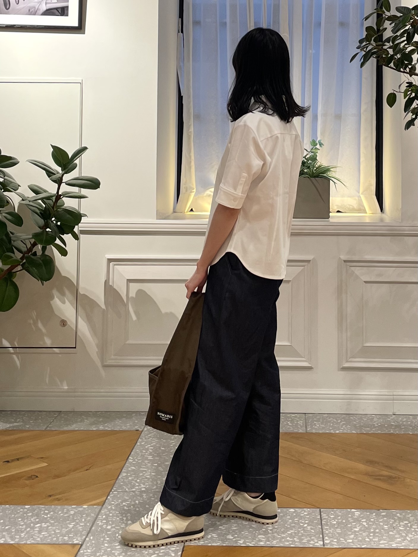 Lilyさんの「DRESSTERIOR｜【接触冷感／抗菌防臭／消臭】ICE CLEAR COTTON ハーフスリーブシャツ」を使ったコーディネート