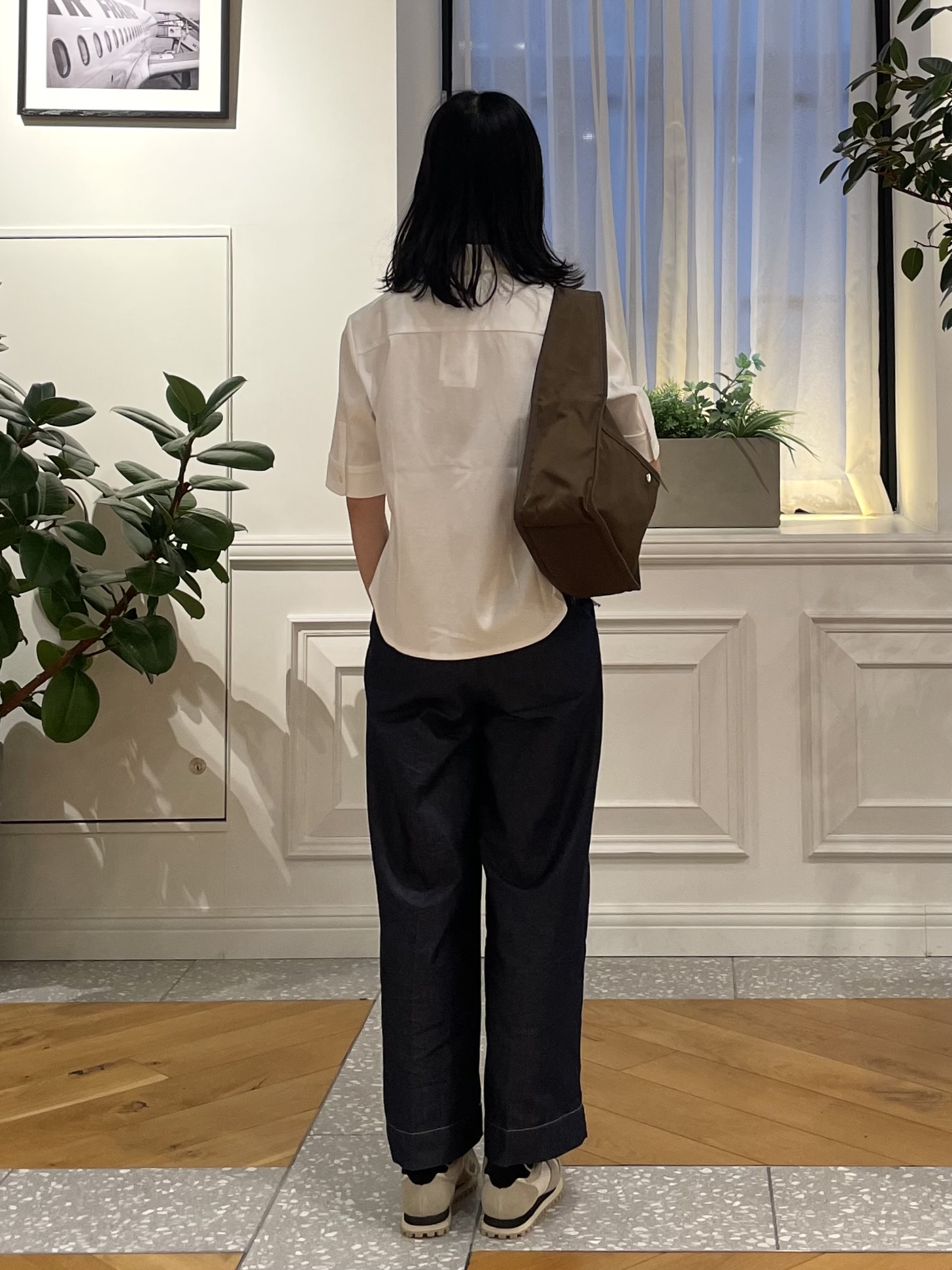 Lilyさんの「DRESSTERIOR｜【接触冷感／抗菌防臭／消臭】ICE CLEAR COTTON ハーフスリーブシャツ」を使ったコーディネート