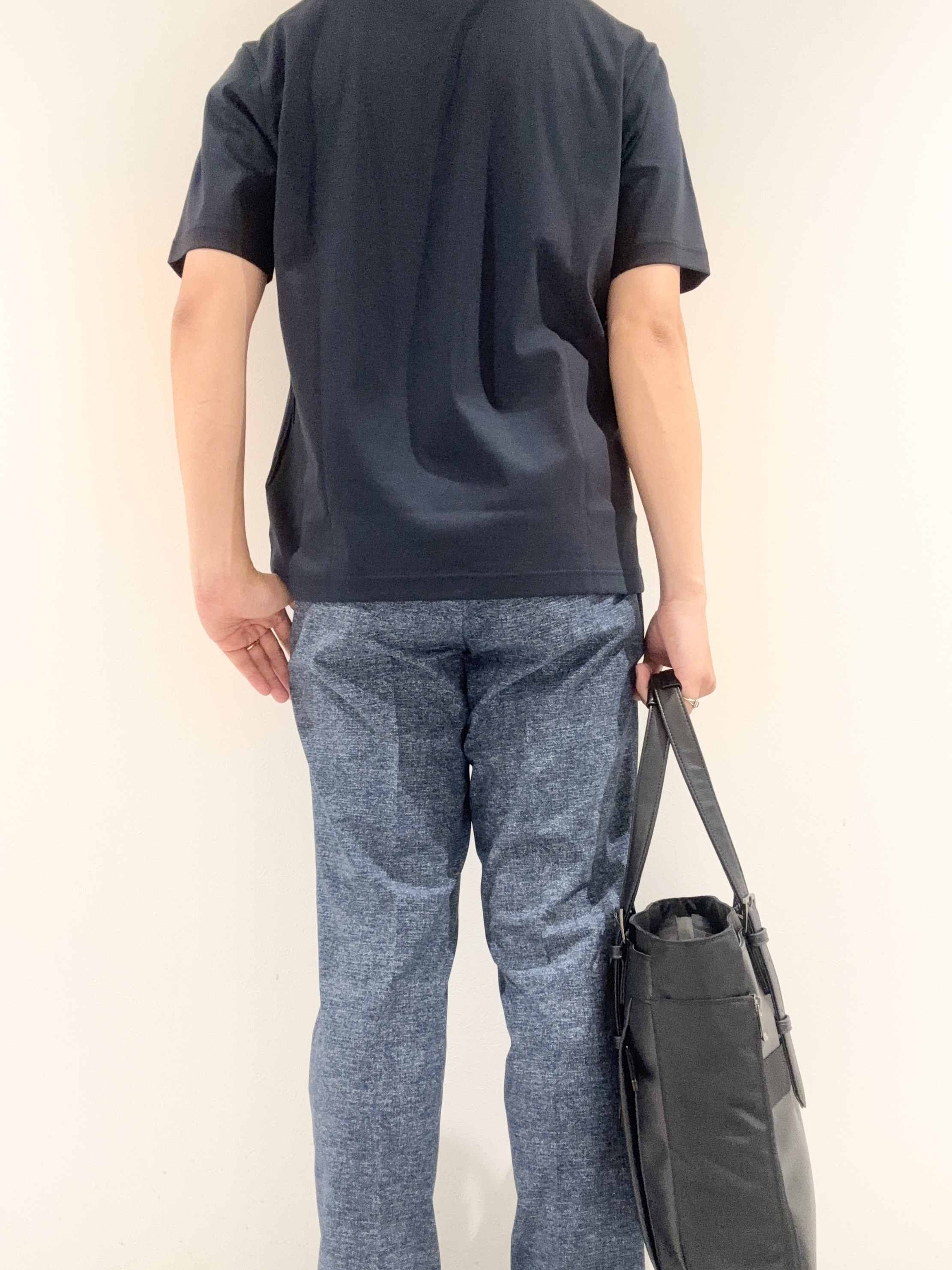 及川さんの「TAKEO KIKUCHI｜【接触冷感】アイスクリアコットン ワンポイント ポロシャツ」を使ったコーディネート