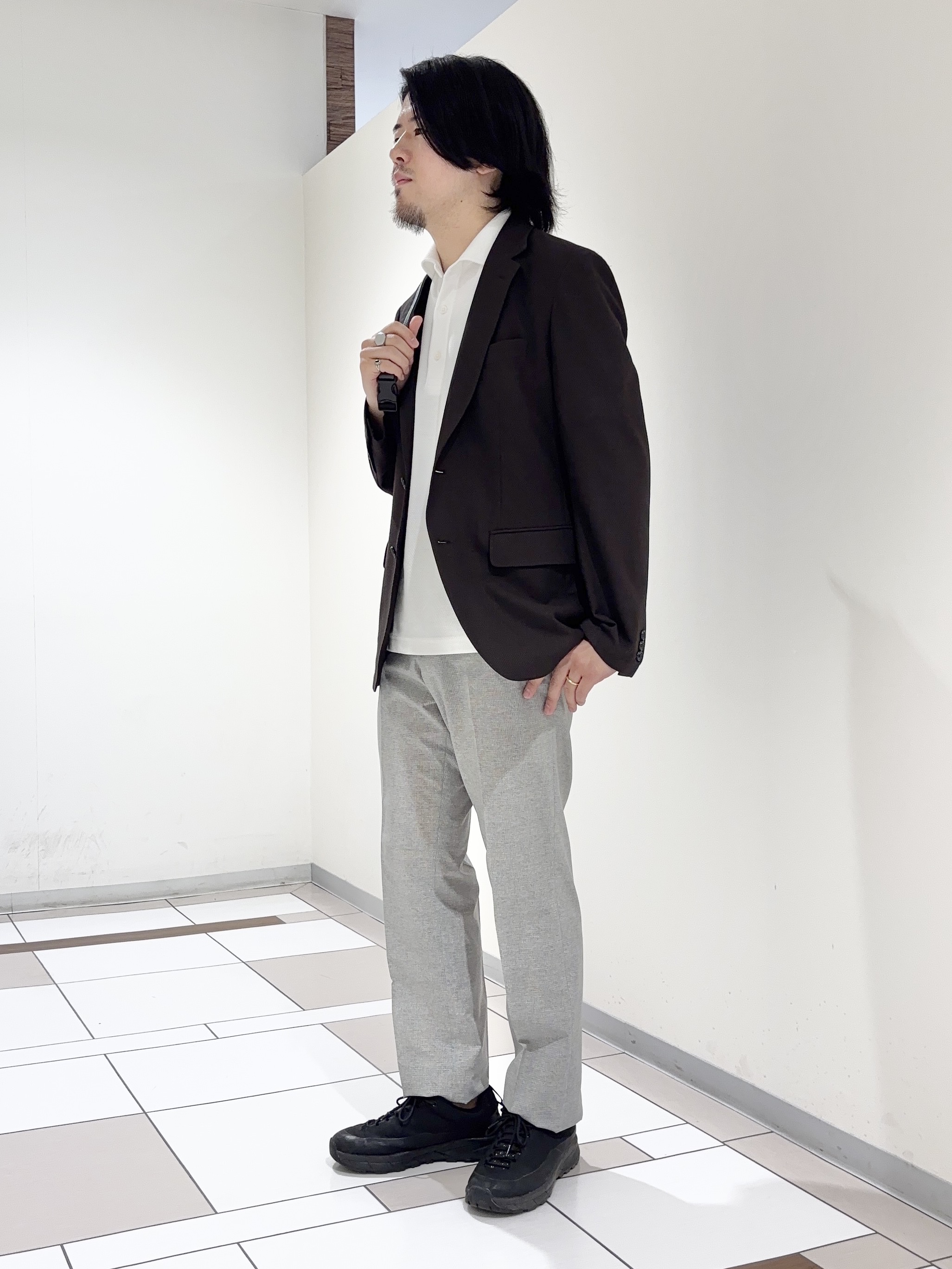 及川さんの「TAKEO KIKUCHI｜【抗菌防臭】CALCULO（R）ジャージ ジャケット」を使ったコーディネート