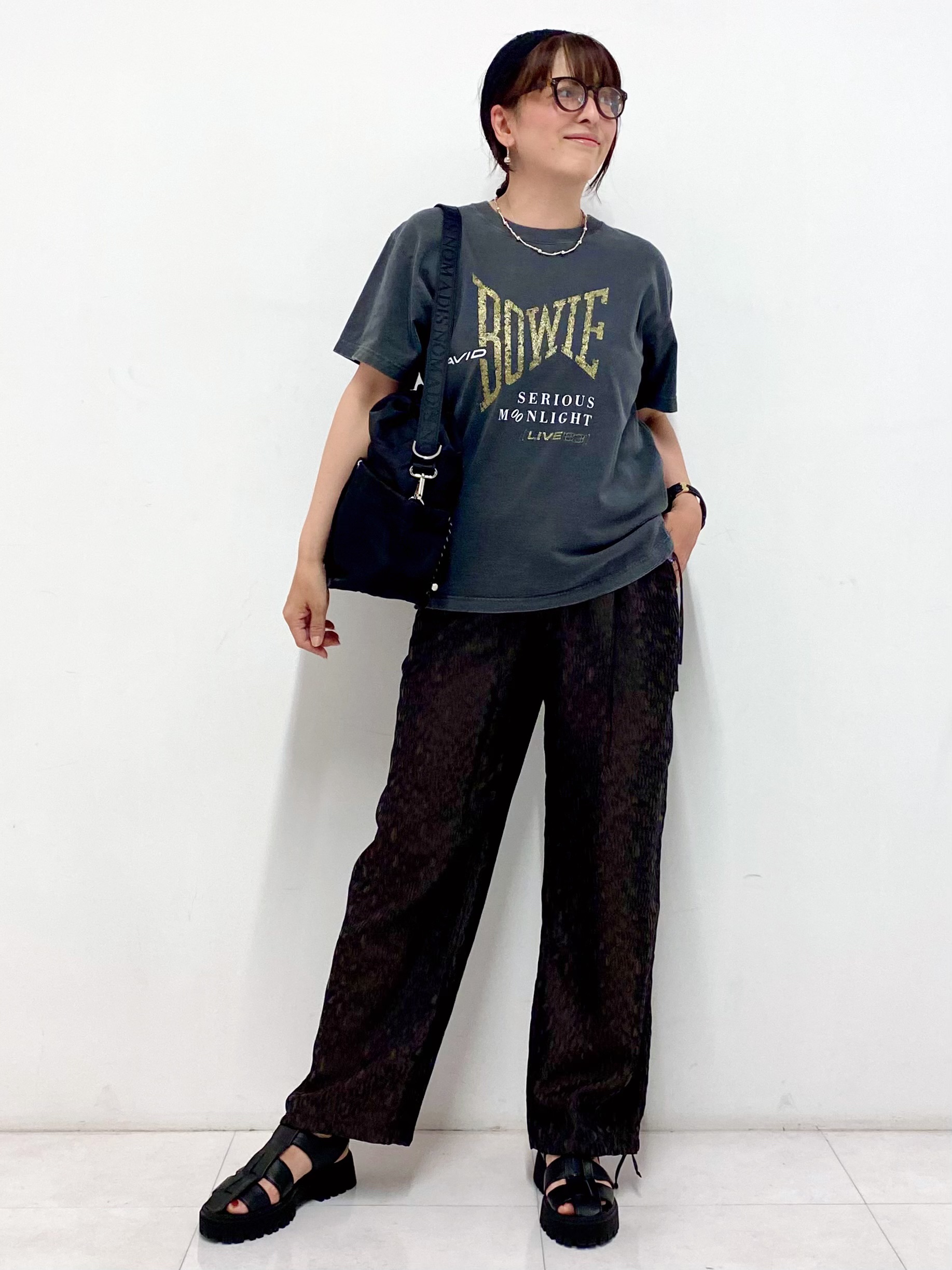 Sawaguchiさんの「DRESSTERIOR｜◆GOOD ROCK SPEED（グッドロックスピード）DAIVD BOWIE Tシャツ」を使ったコーディネート