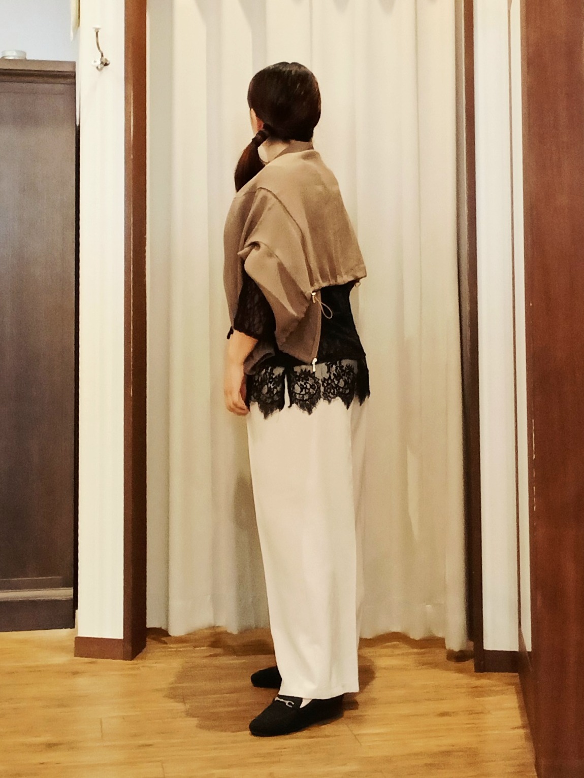 みーあさんの「SHOO･LA･RUE｜【通気性〇/セットアップ可/洗濯機可】メッシュドルマン ジップブルゾン」を使ったコーディネート