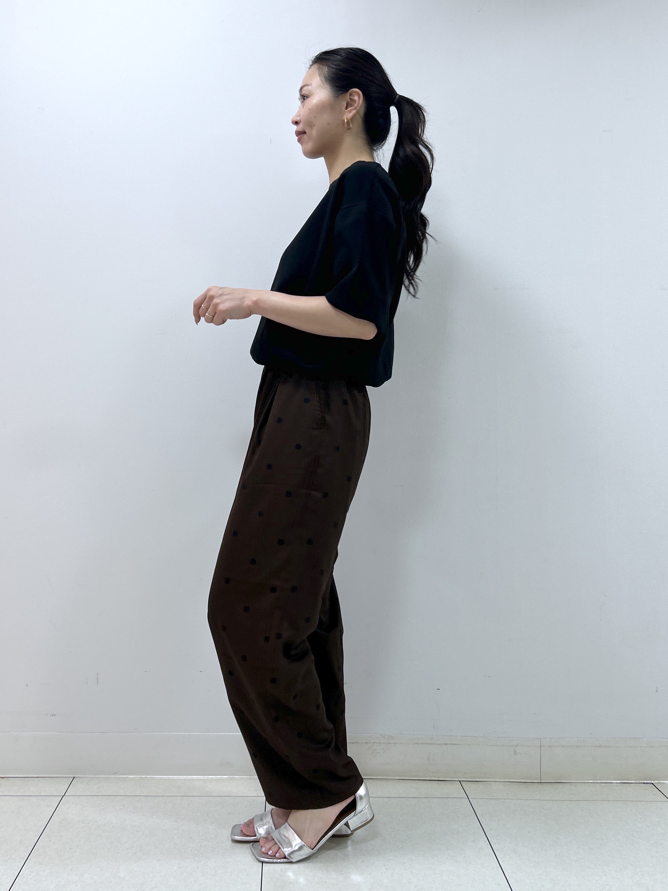 Kaiさんの「Dessin｜【UVカット/マシンウォッシャブル】6分袖配色ニット」を使ったコーディネート