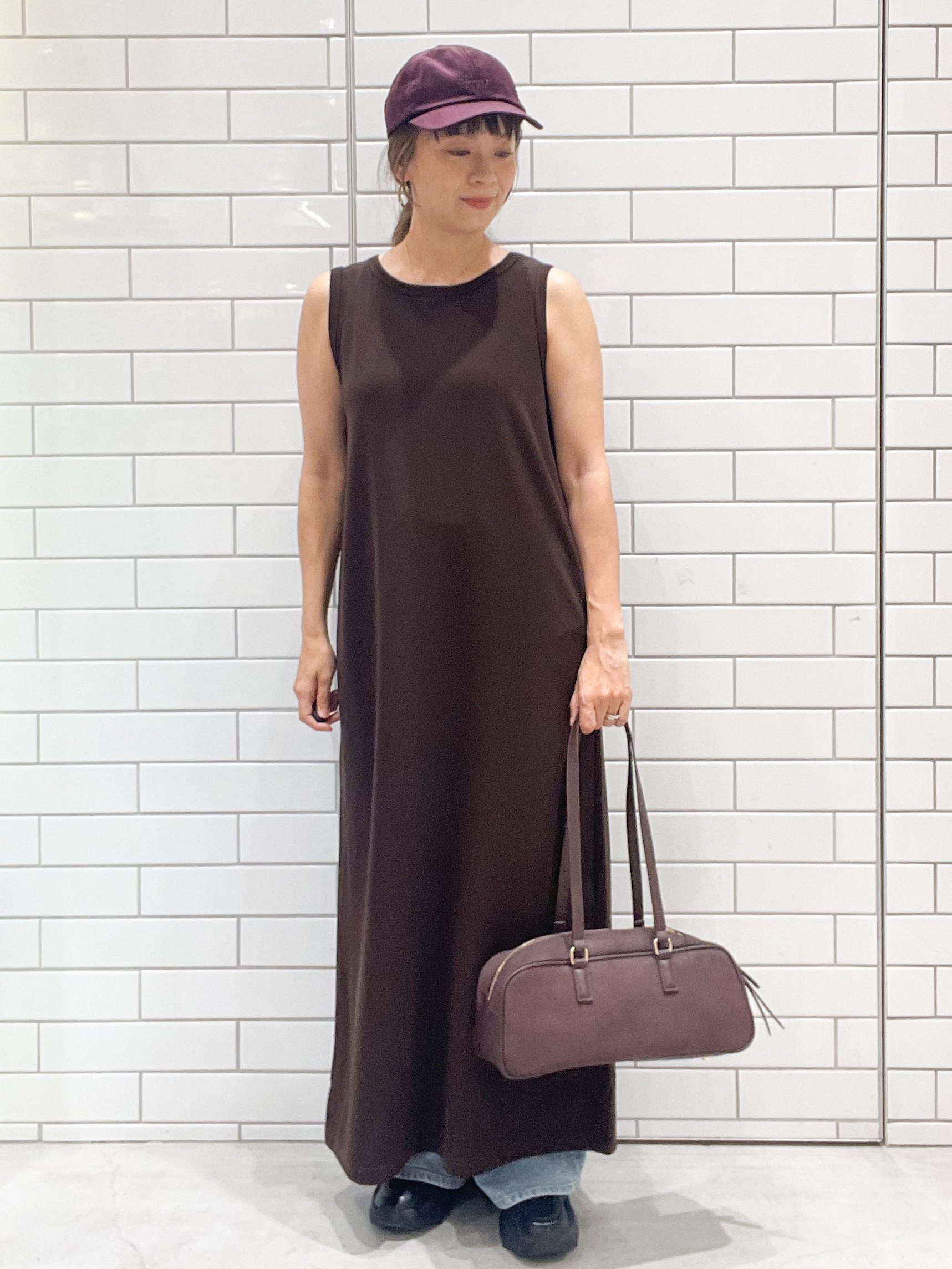 oiさんの「OPAQUE.CLIP｜【接触冷感】カットソーワンピース《洗濯機OK》」を使ったコーディネート