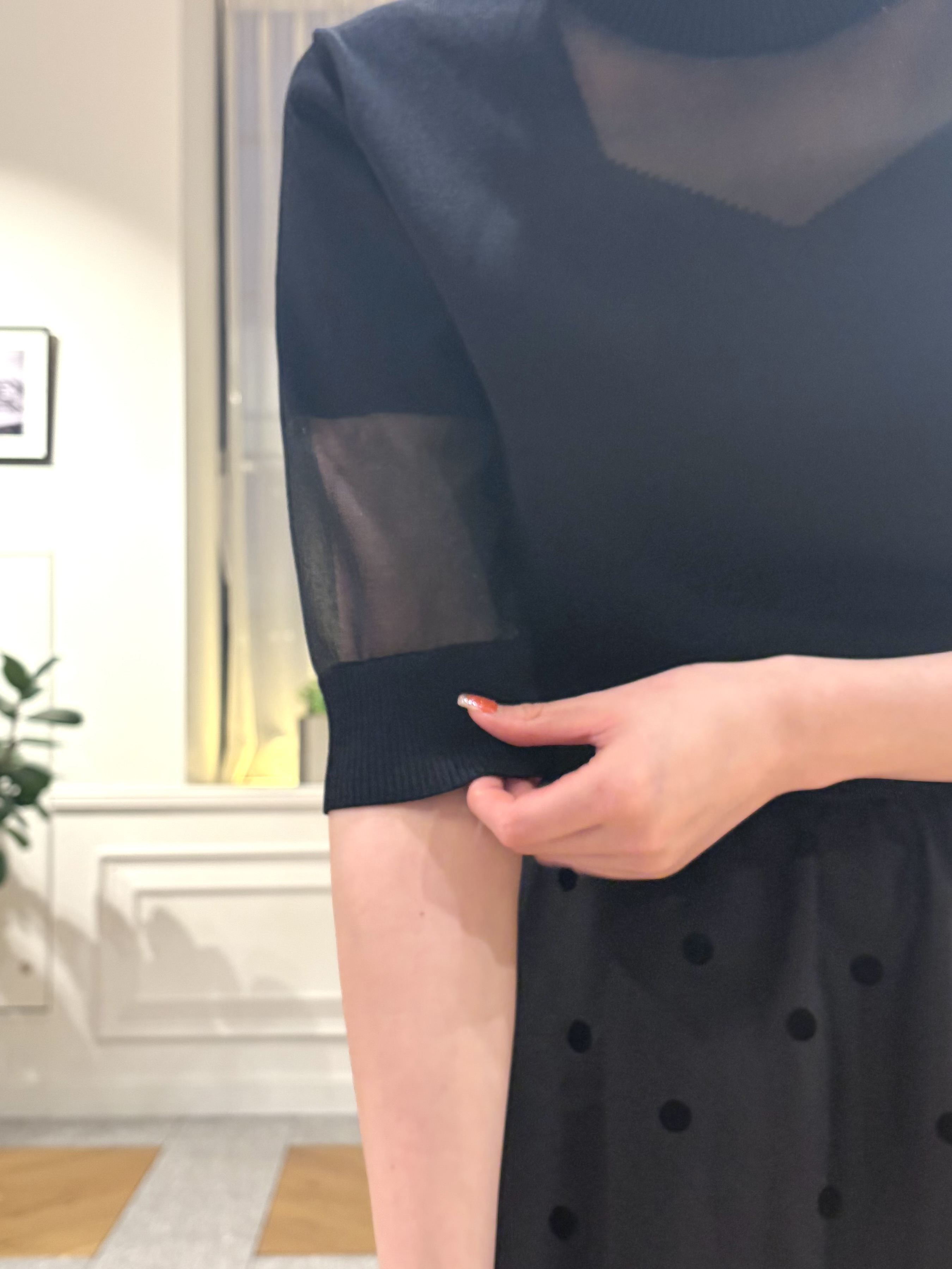 pupiさんの「DRESSTERIOR｜【日本製】ウォッシャブルシアーニットプルオーバー」を使ったコーディネート