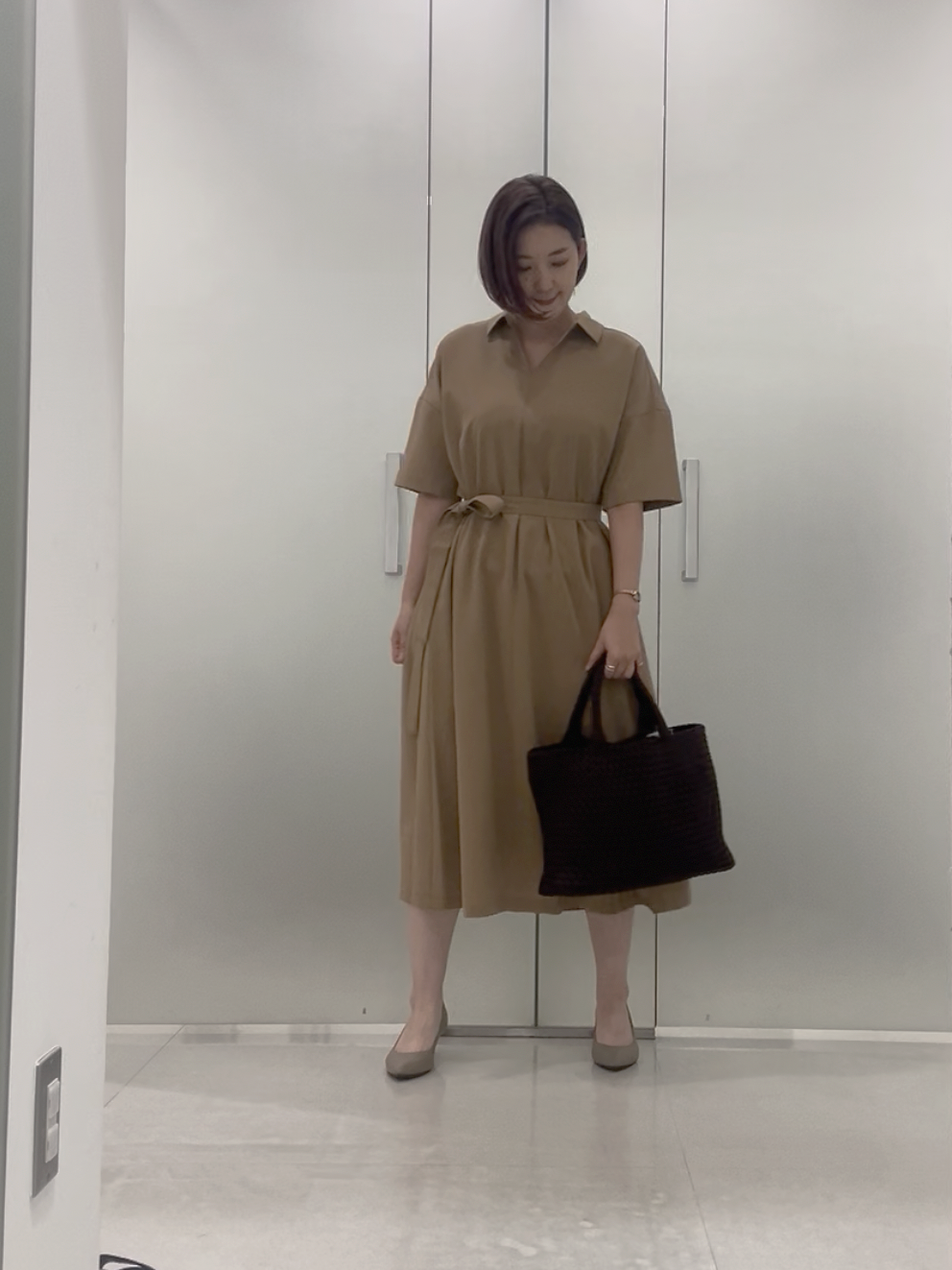 まどかさんの「UNTITLED｜【UVカット/接触冷感/通気性】エアリークールワンピース」を使ったコーディネート