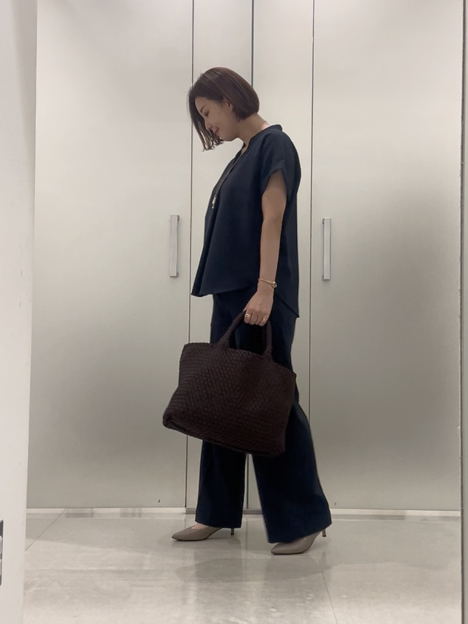 まどかさんの「UNTITLED｜【セットアップ可/通気性/UVカット】エアリークールブラウス」を使ったコーディネート