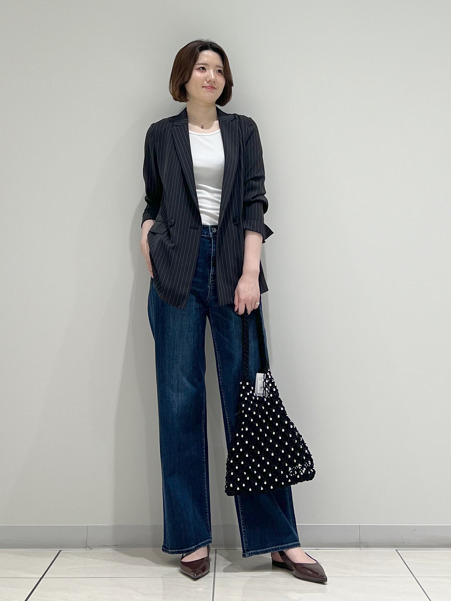 T.Kさんの「INDIVI｜【新作登場！着る日傘】 ダブルジャケット」を使ったコーディネート