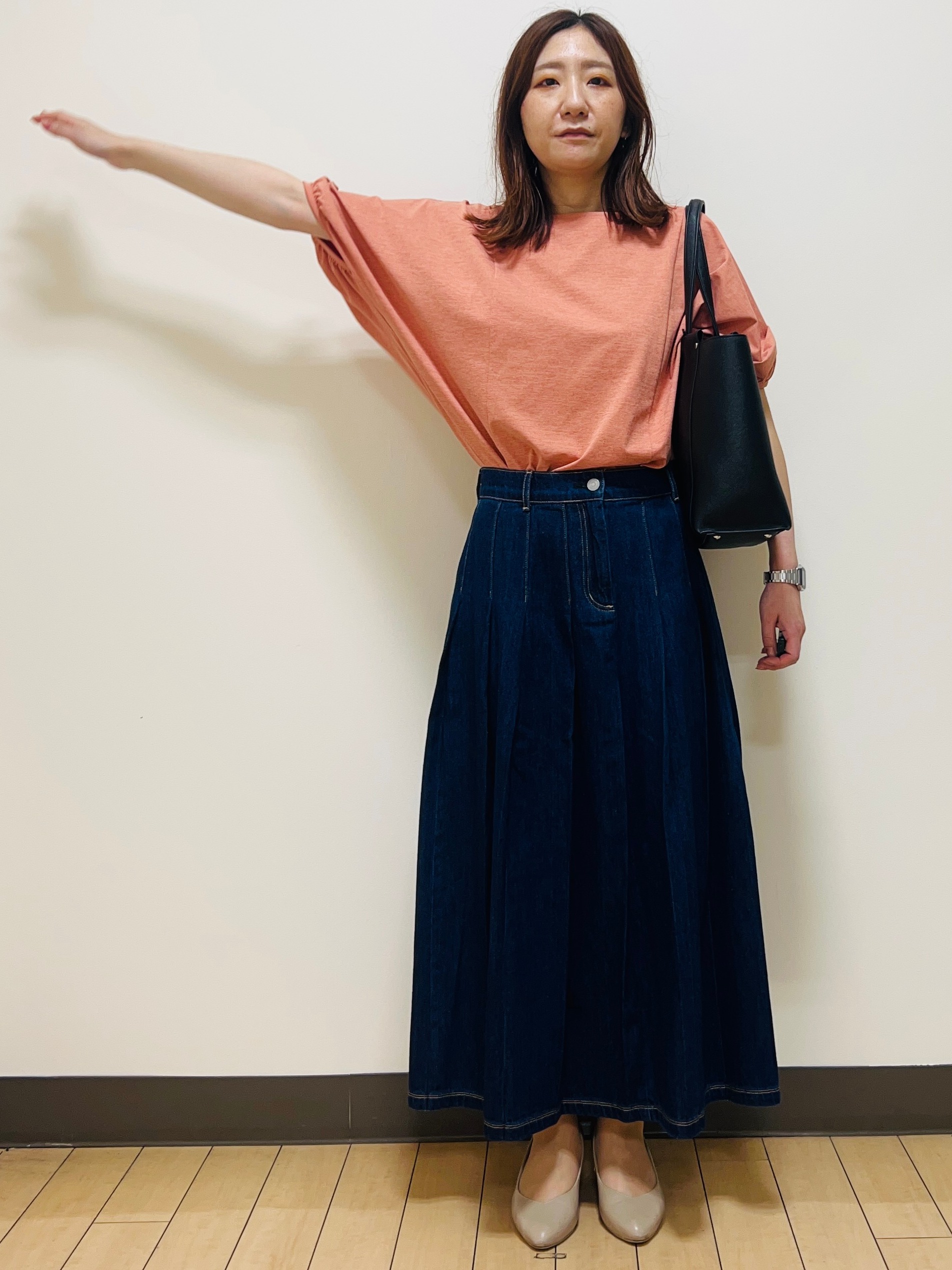 miiiさんの「Reflect｜【UVカット／接触冷感／吸水速乾】ギャザースリーブカットソー」を使ったコーディネート
