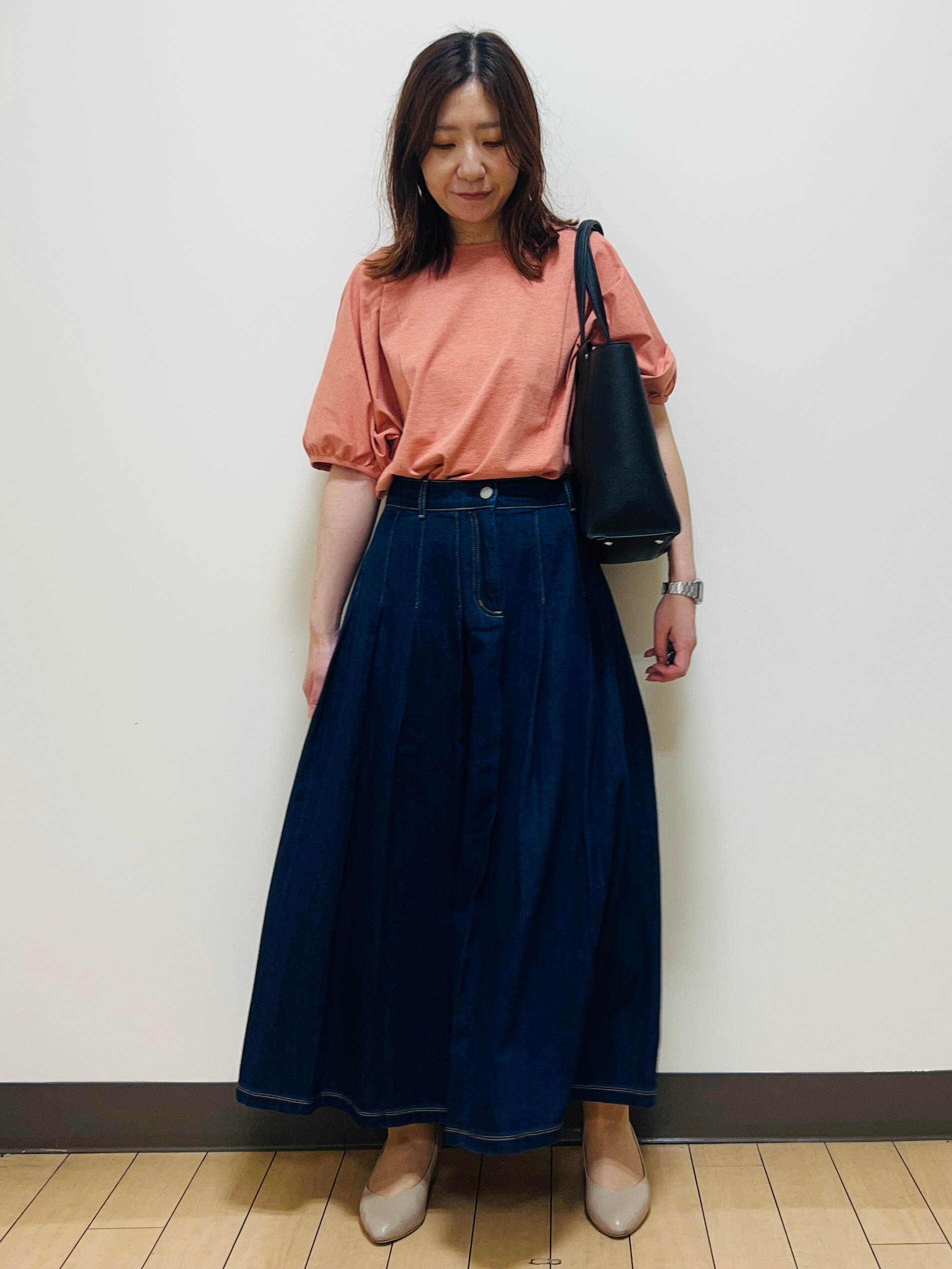 miiiさんの「Reflect｜【UVカット／接触冷感／吸水速乾】ギャザースリーブカットソー」を使ったコーディネート