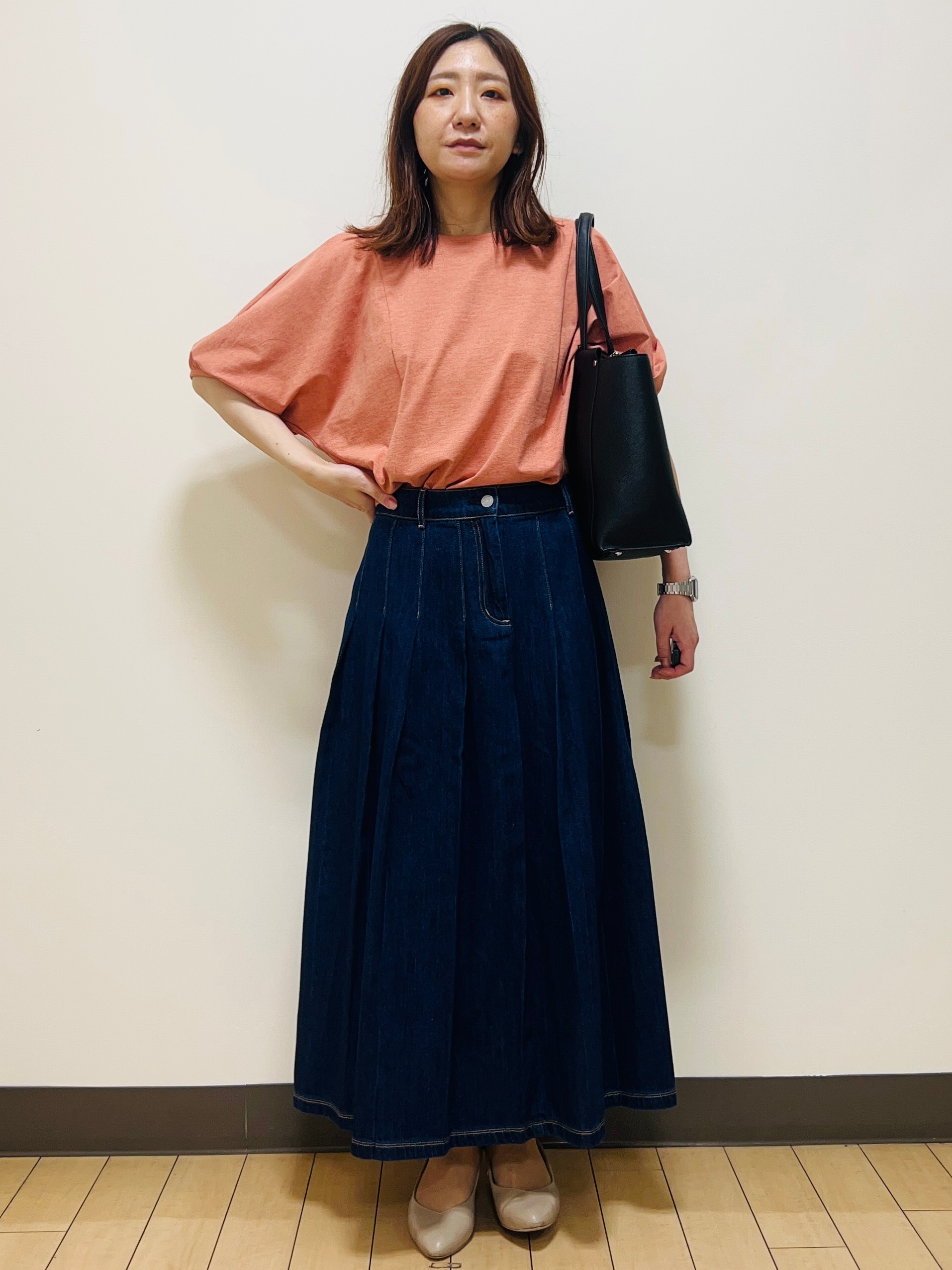 miiiさんの「Reflect｜【UVカット／接触冷感／吸水速乾】ギャザースリーブカットソー」を使ったコーディネート
