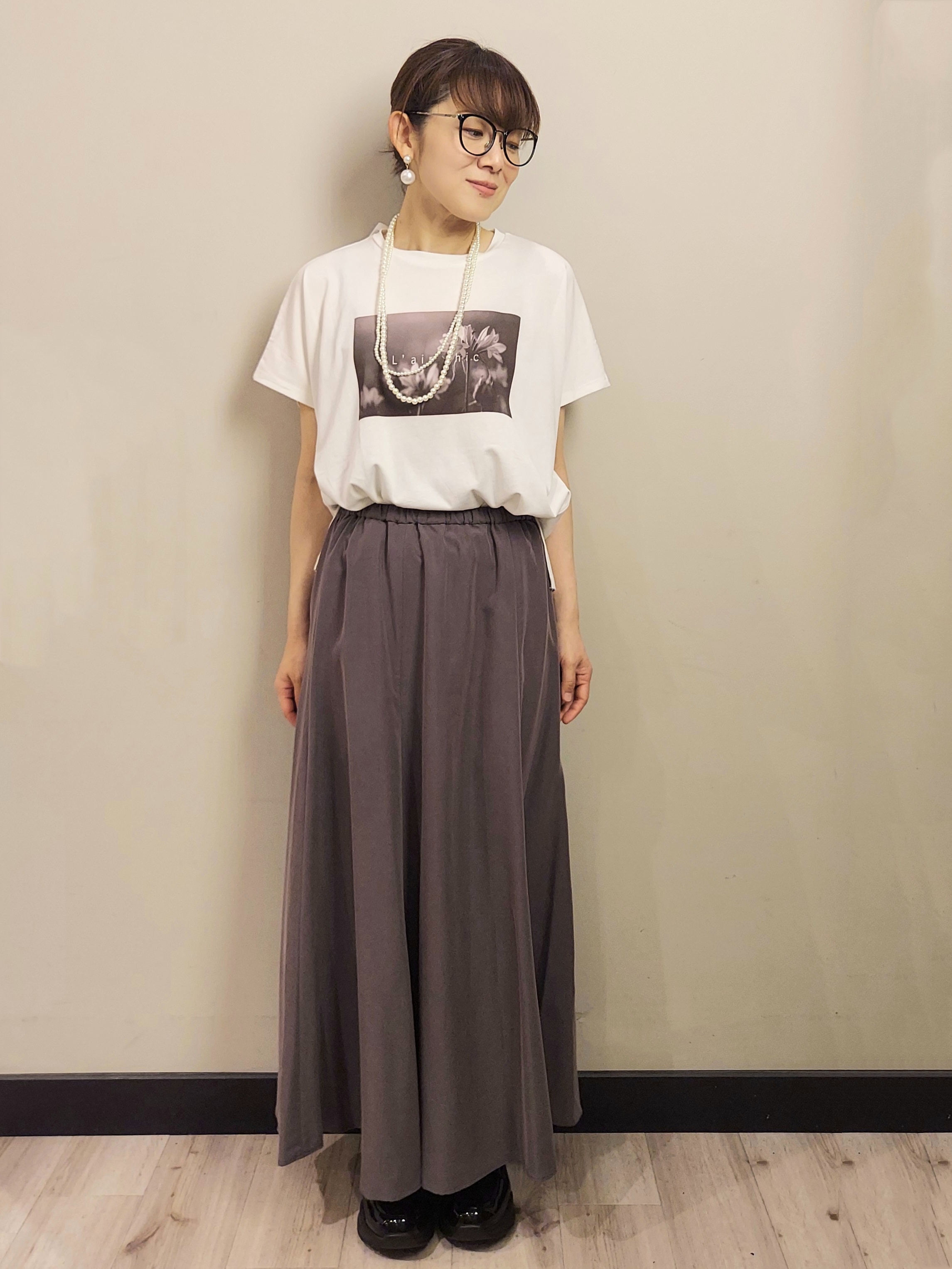 MAKIさんの「index｜フォトプリントTシャツ【洗濯機OK】」を使ったコーディネート