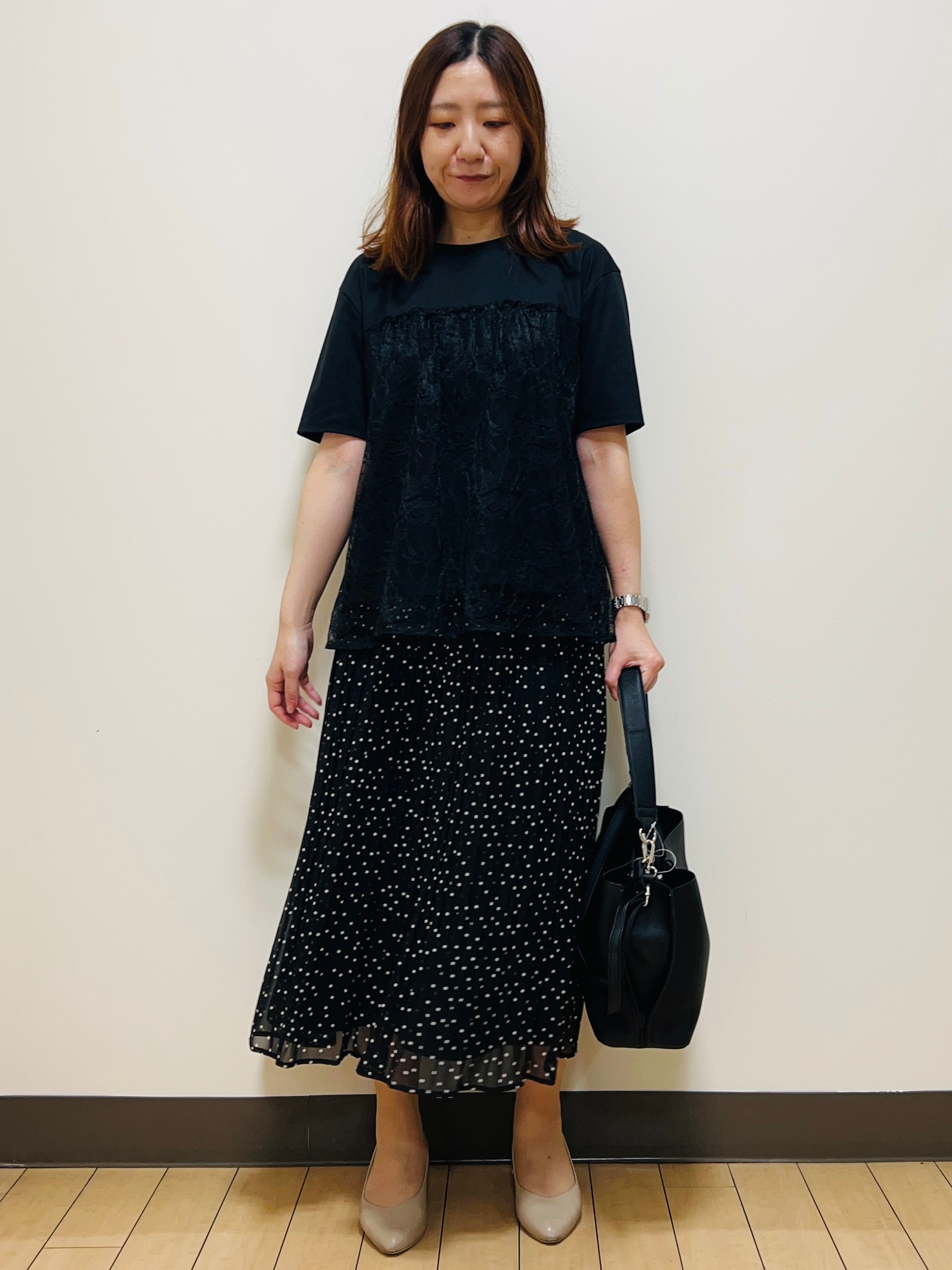 miiiさんの「Reflect｜【UVカット／接触冷感／手洗い可】ラッセルレースプルオーバー」を使ったコーディネート