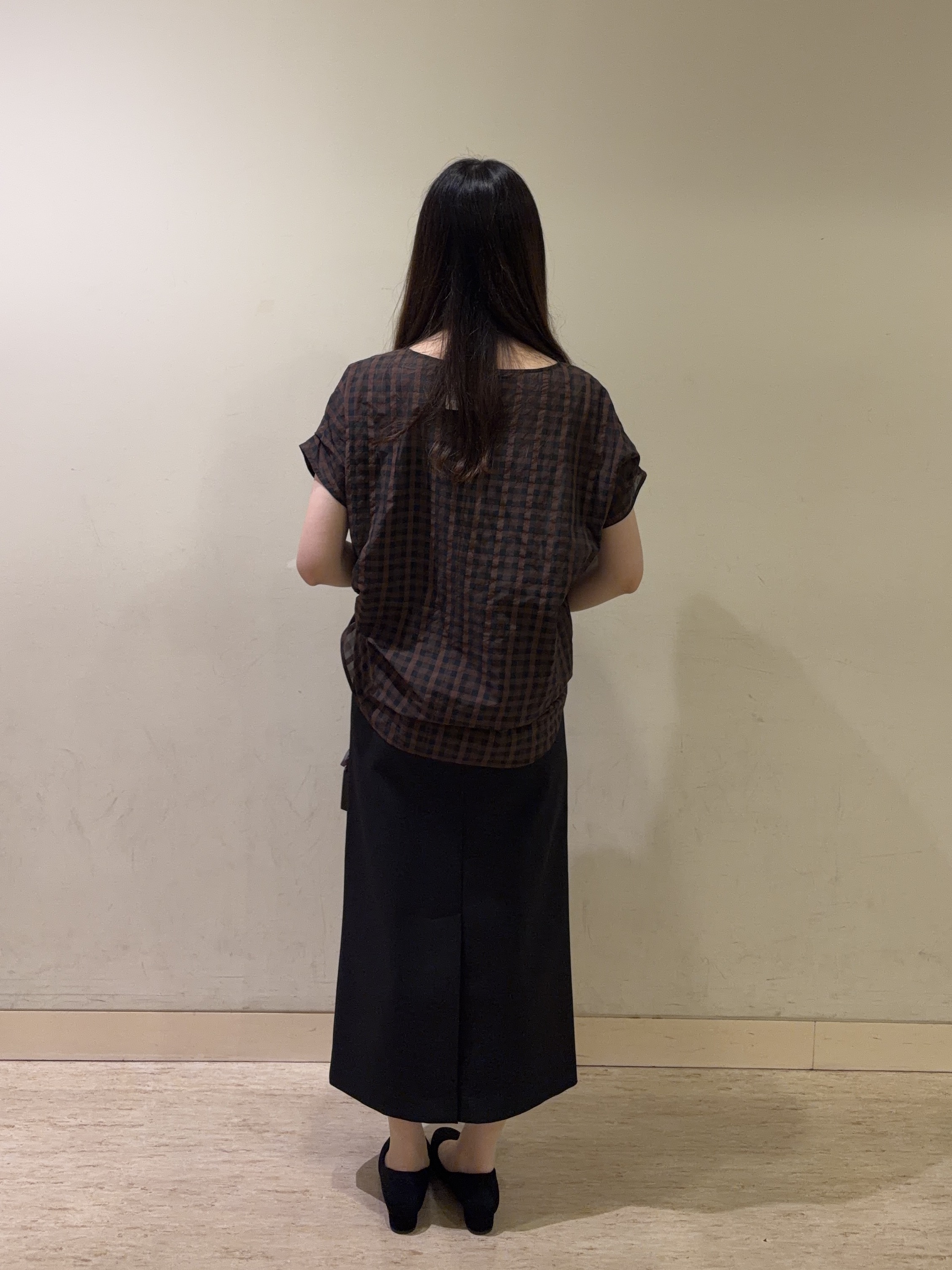 mayuさんの「UNTITLED｜シアーチェックブラウス」を使ったコーディネート