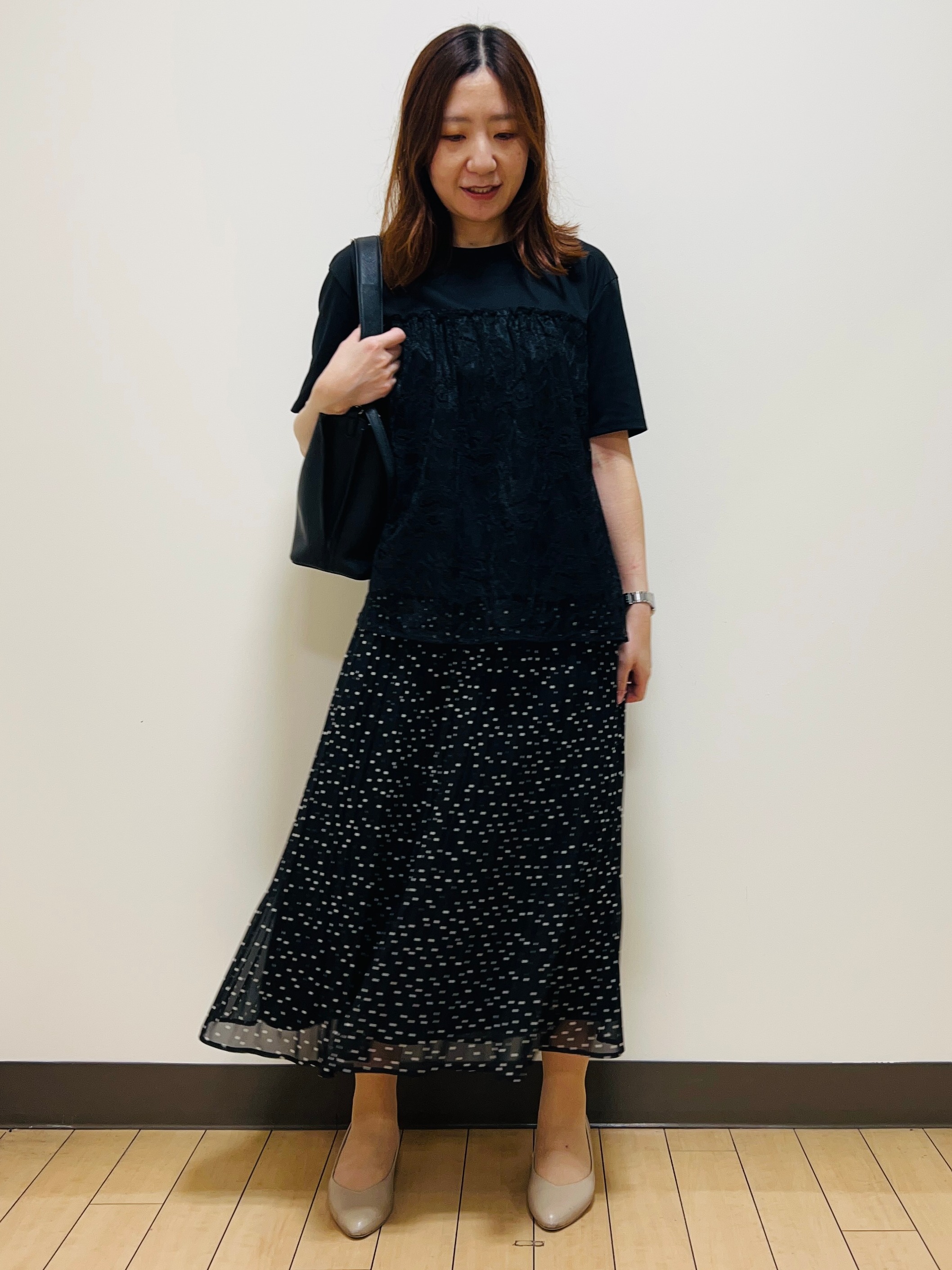 miiiさんの「Reflect｜【UVカット／接触冷感／手洗い可】ラッセルレースプルオーバー」を使ったコーディネート