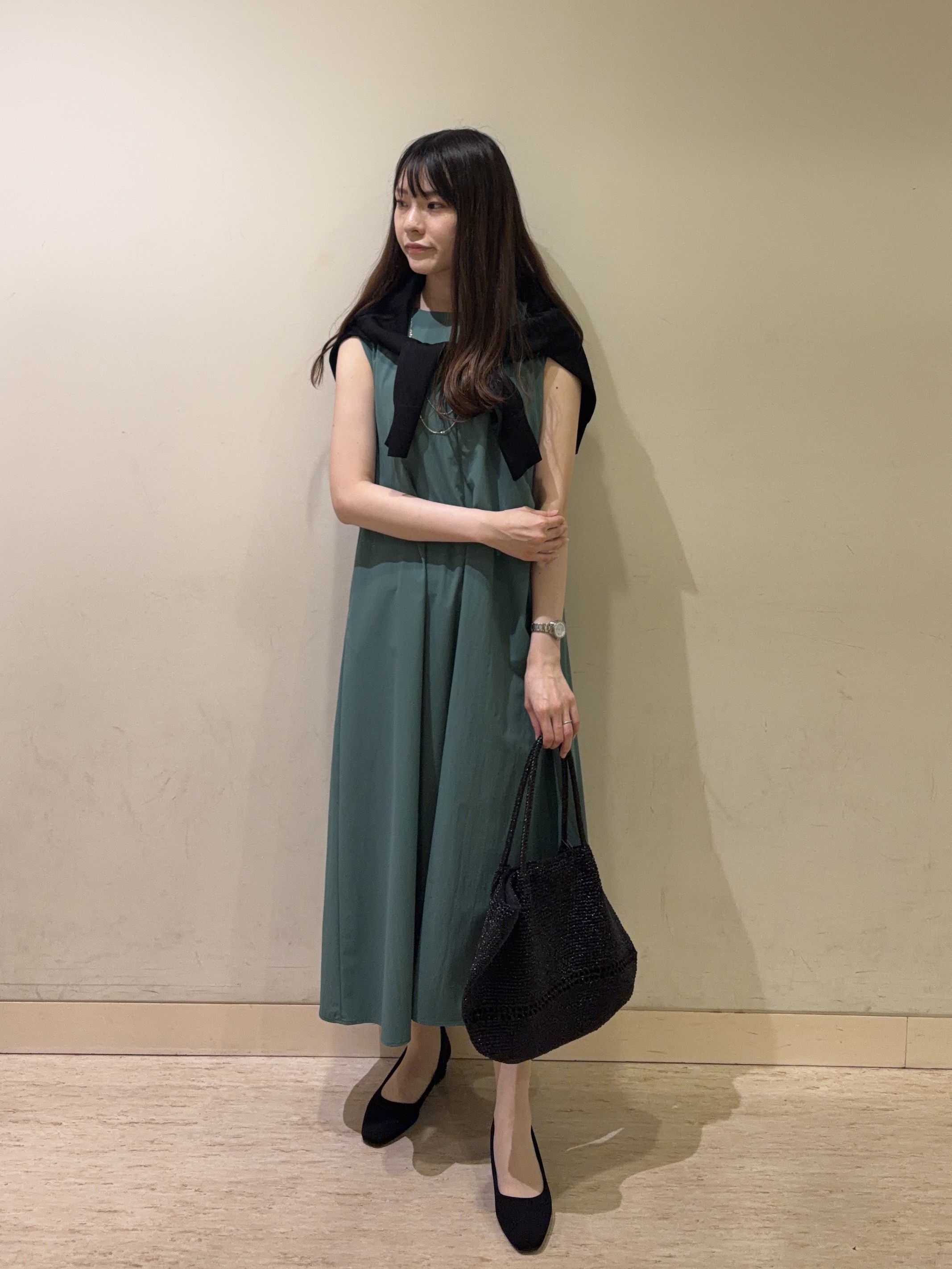 mayuさんの「UNTITLED｜【接触冷感/UVカット/吸水速乾】Aラインロングワンピース」を使ったコーディネート